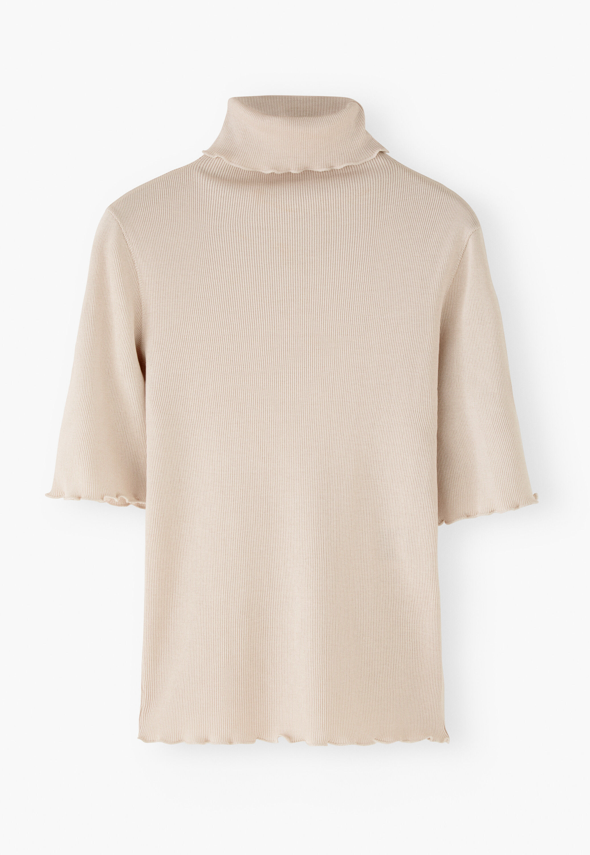 Ribbed roll-neck top