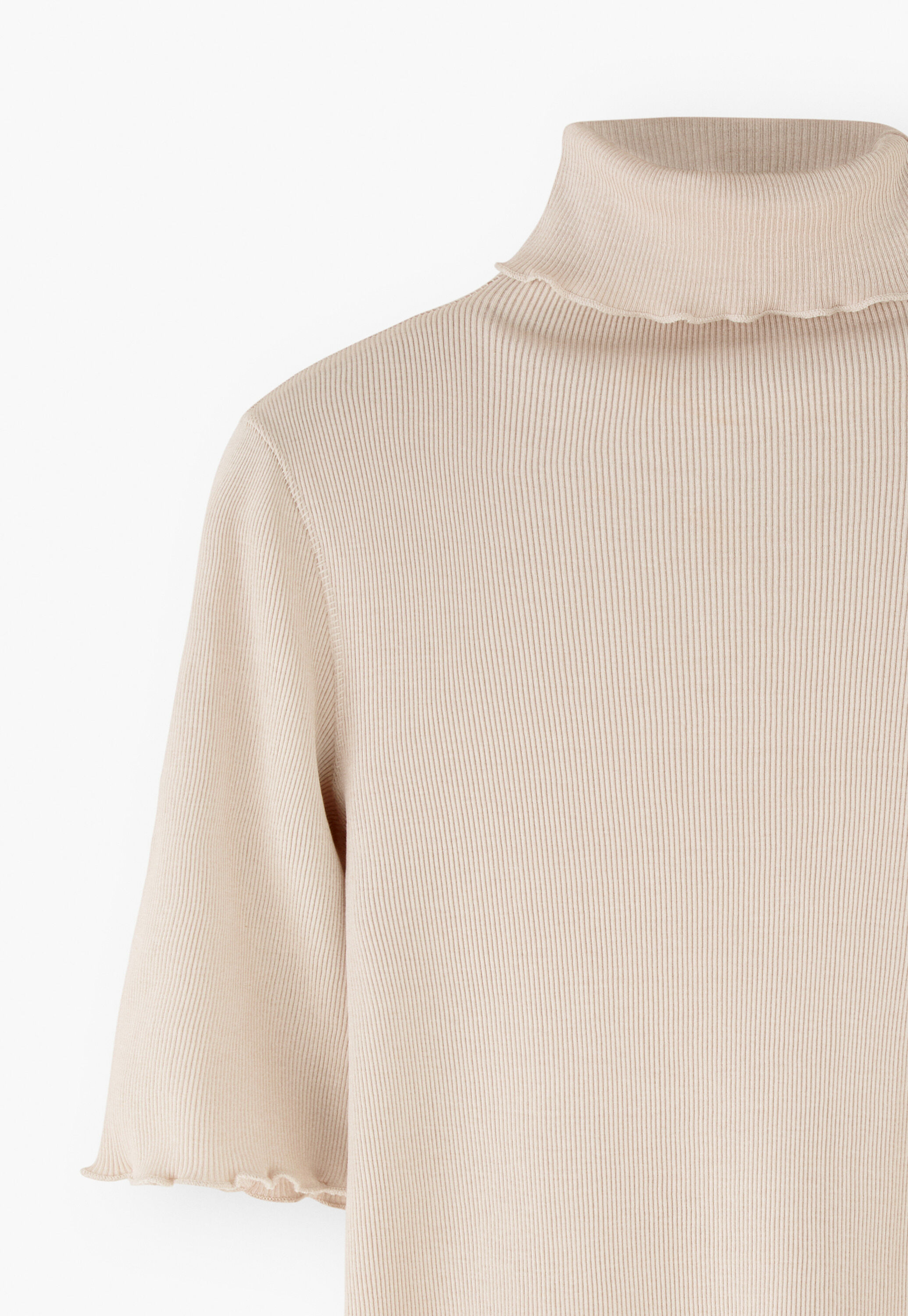 Ribbed roll-neck top