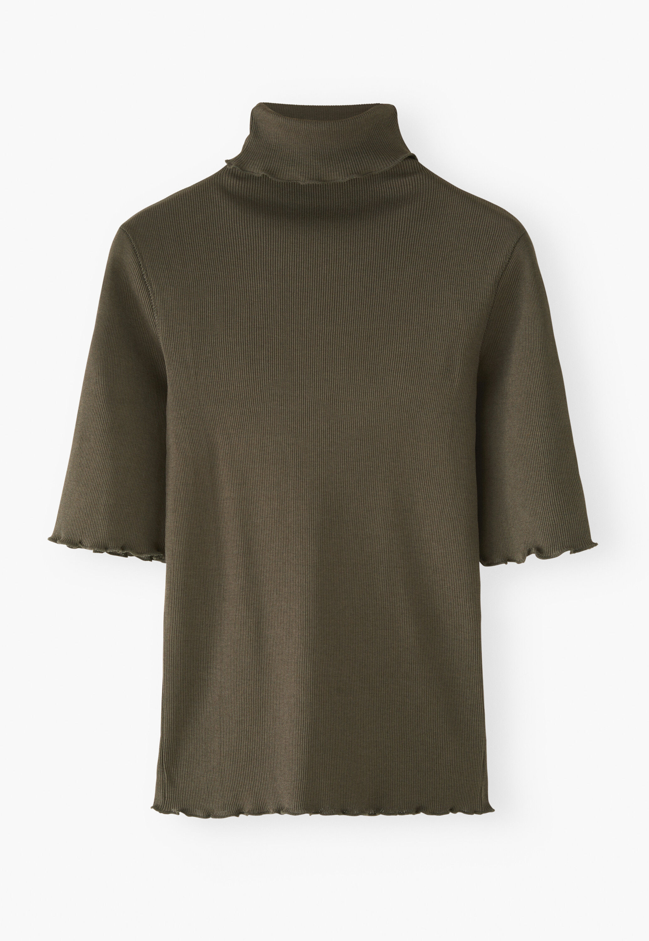 Ribbed roll-neck top
