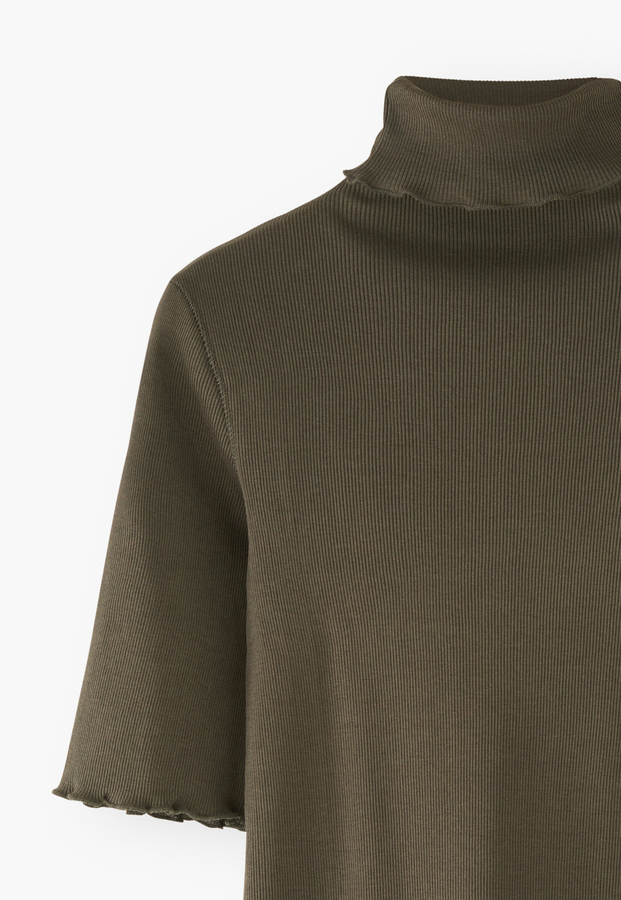 Ribbed roll-neck top