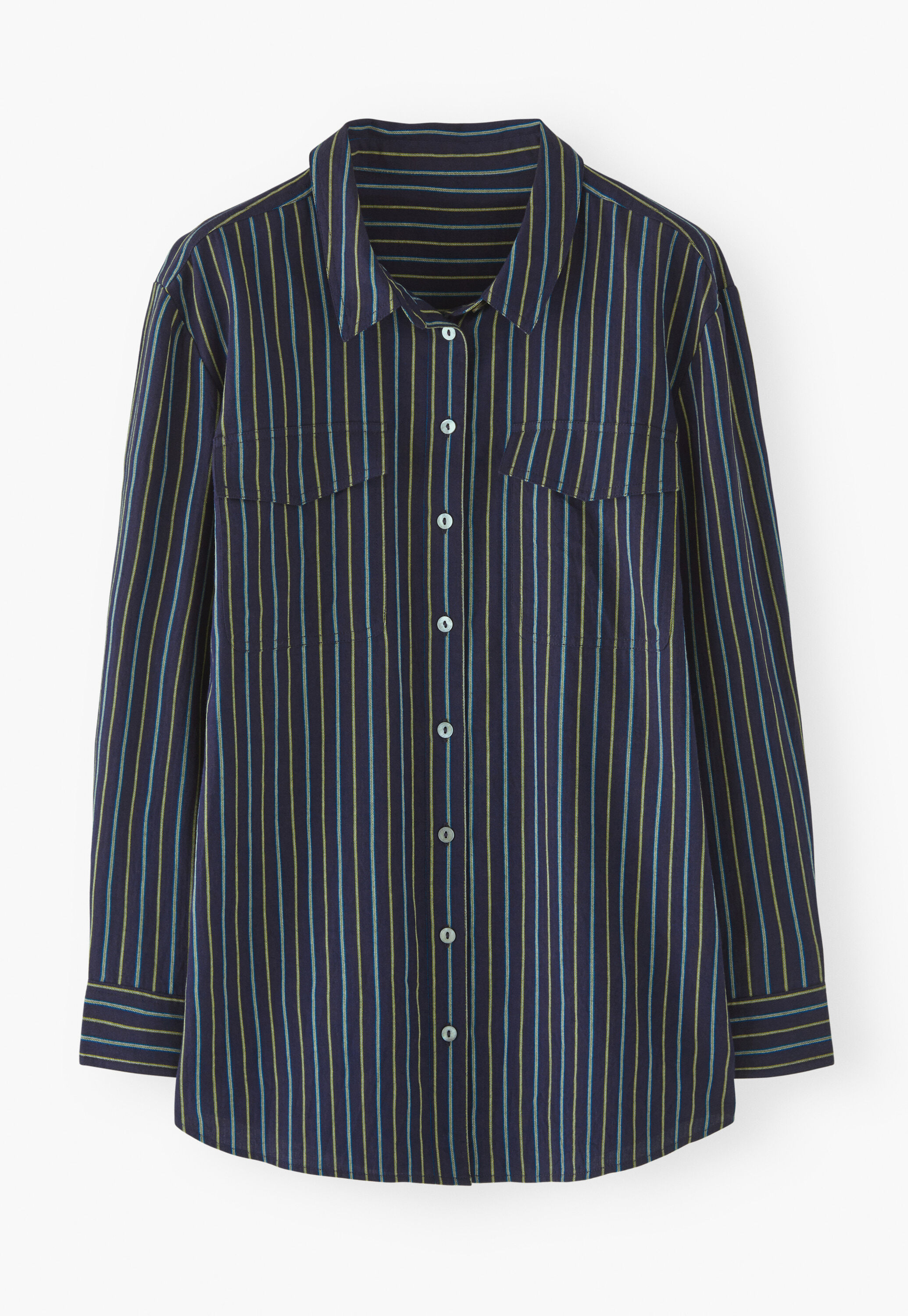 Striped shirt, Indigo, large