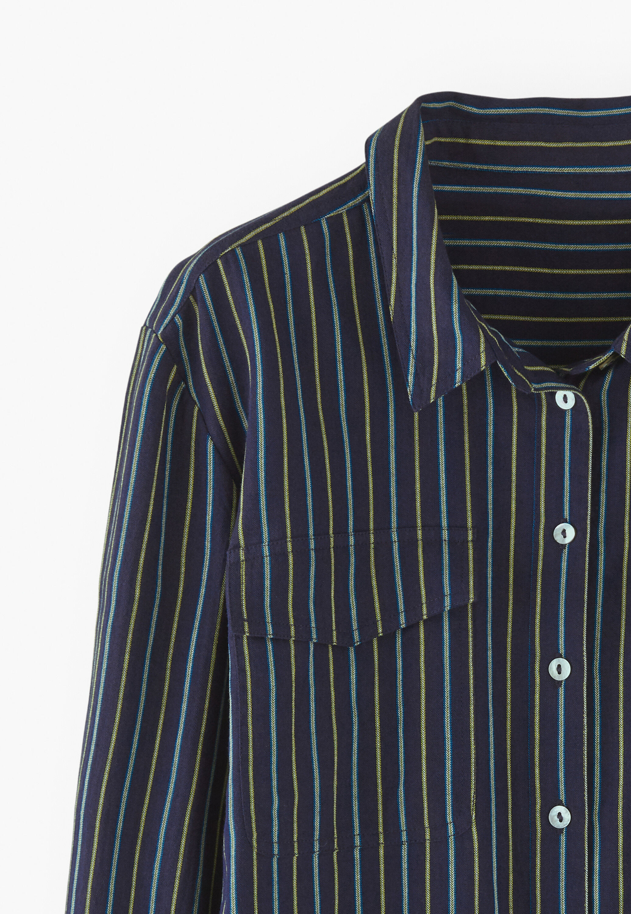 Striped shirt, Indigo, large