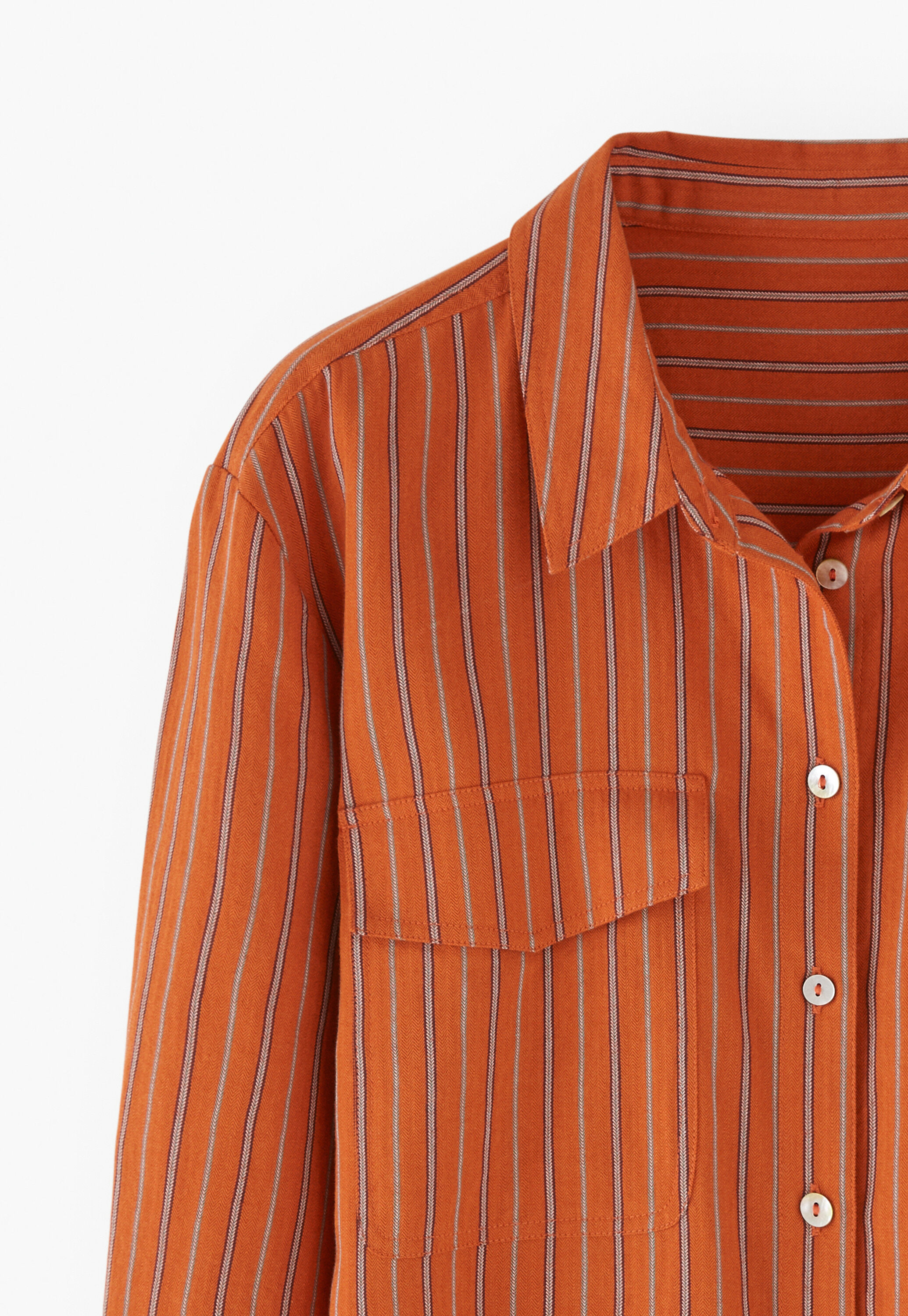 Striped shirt, Burnt orange, large