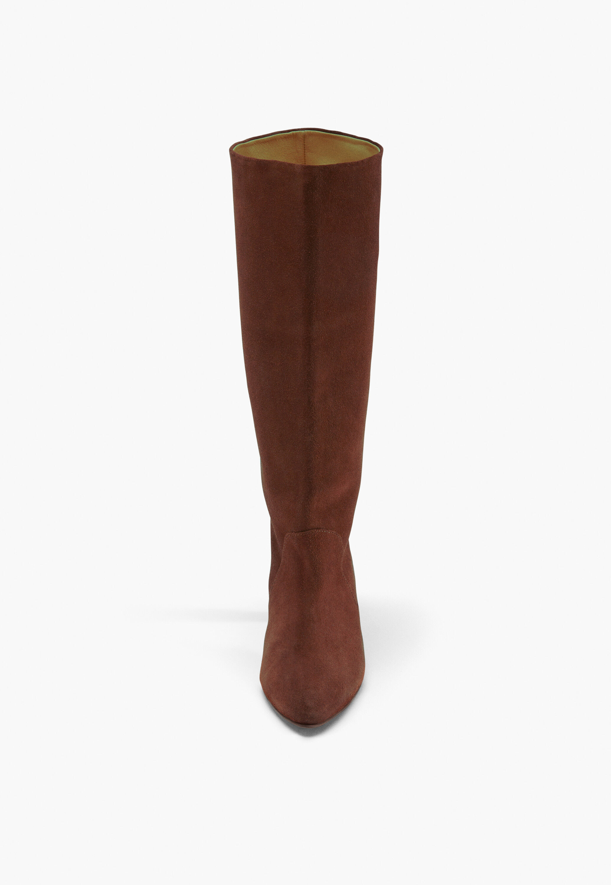Heeled boots, Chocolate suede, large