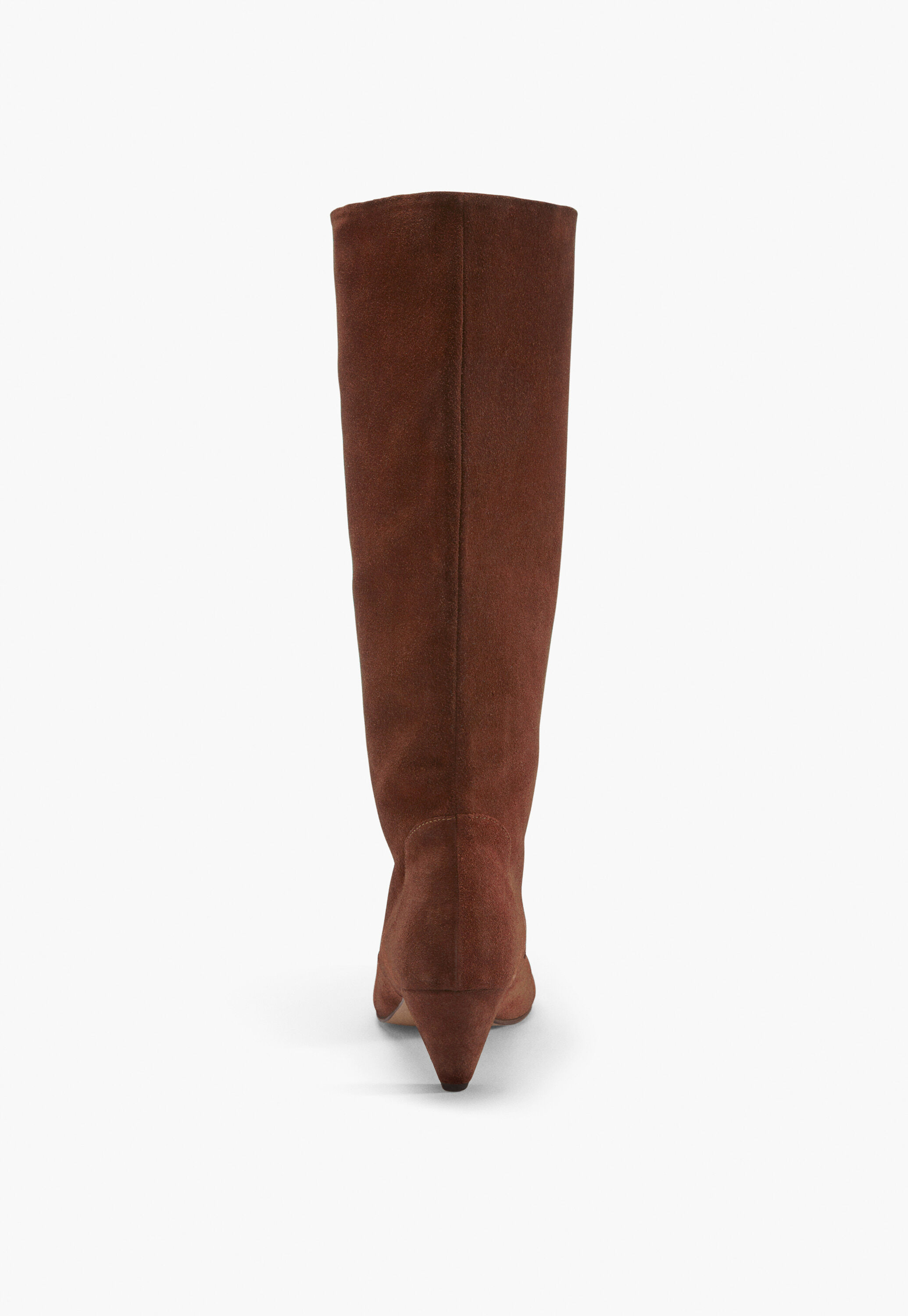 Heeled boots, Chocolate suede, large