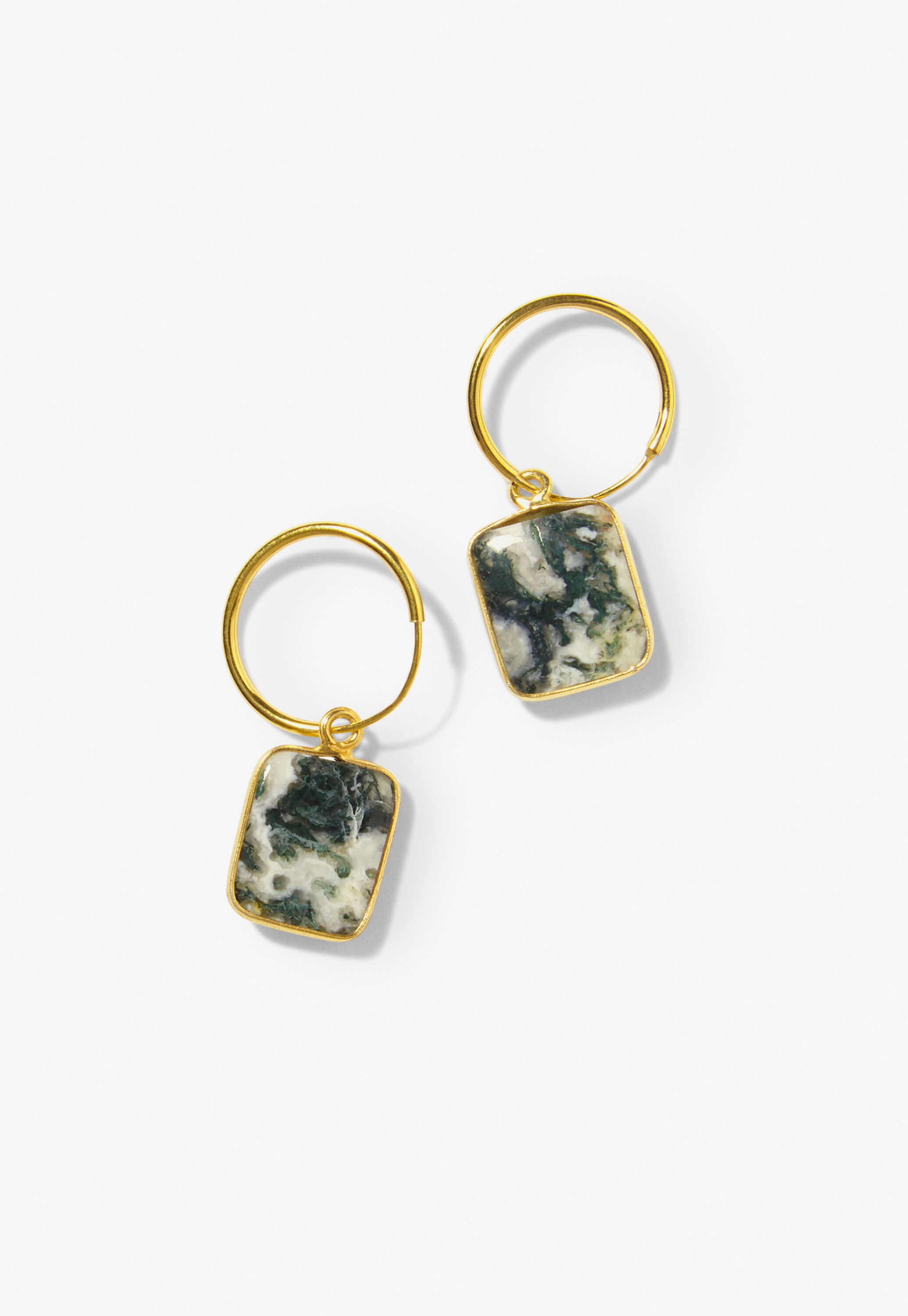 Marble hoop earrings