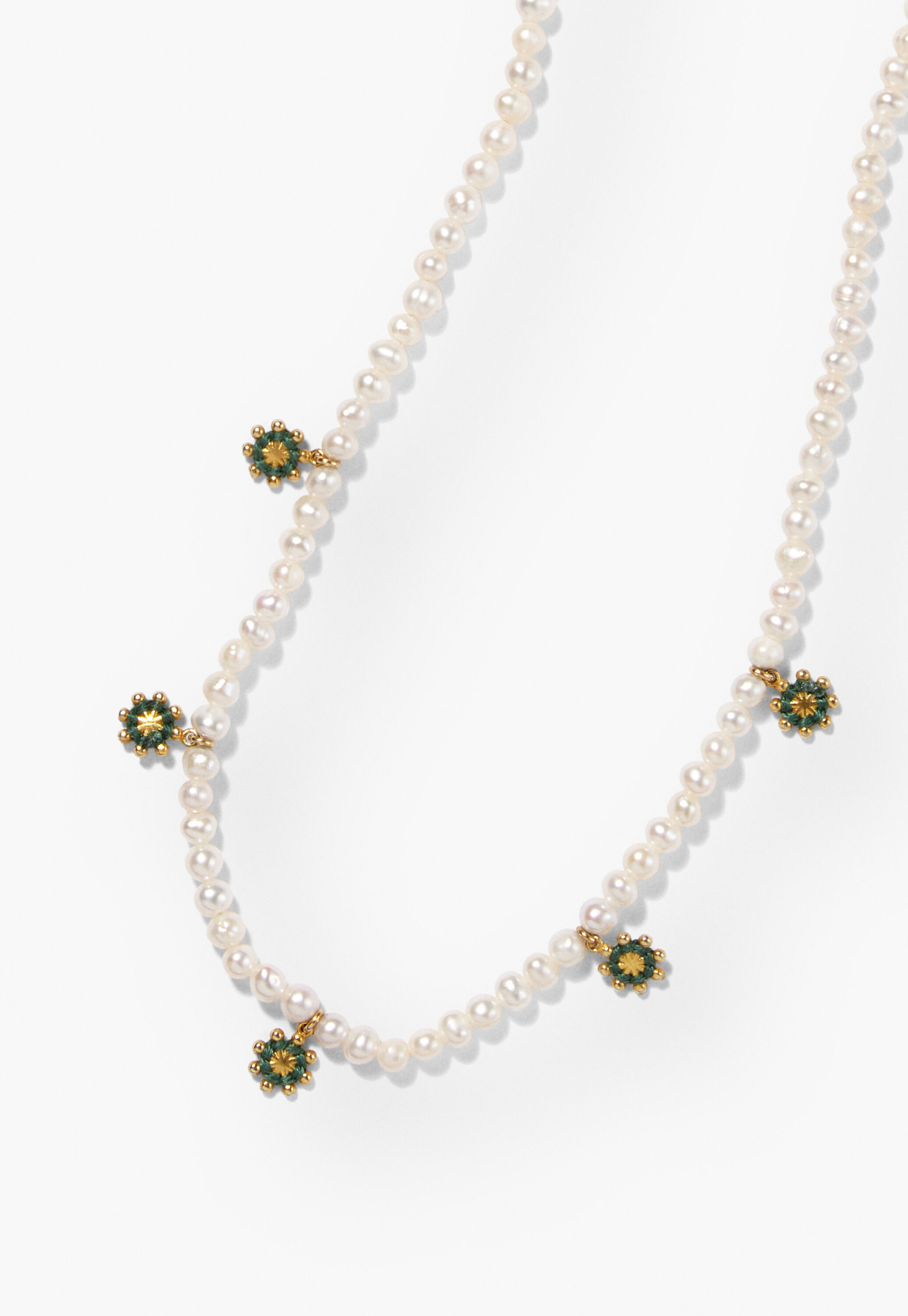 Sunburst necklace, Pearl, large