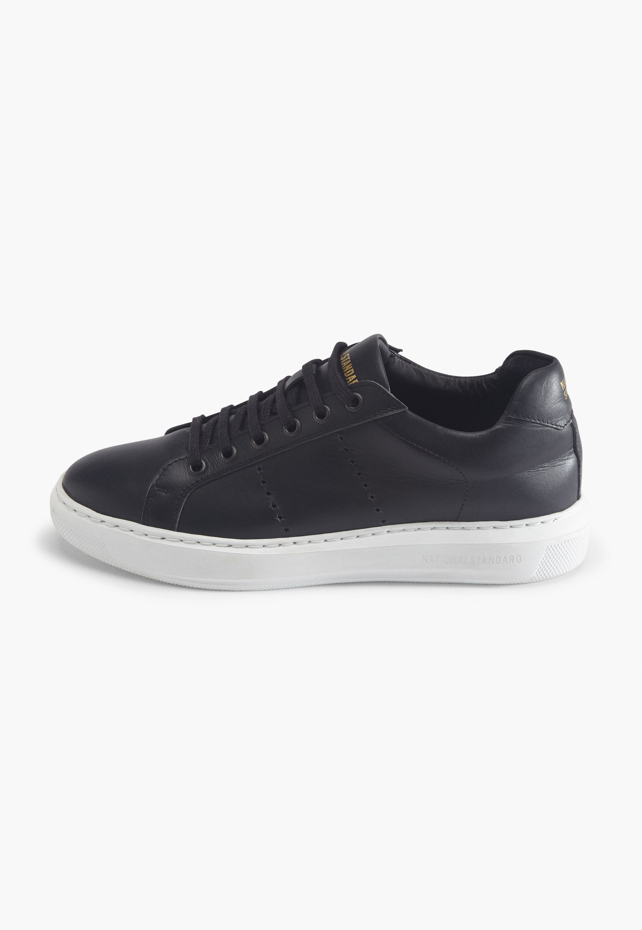 Lace-up trainers, Black, large