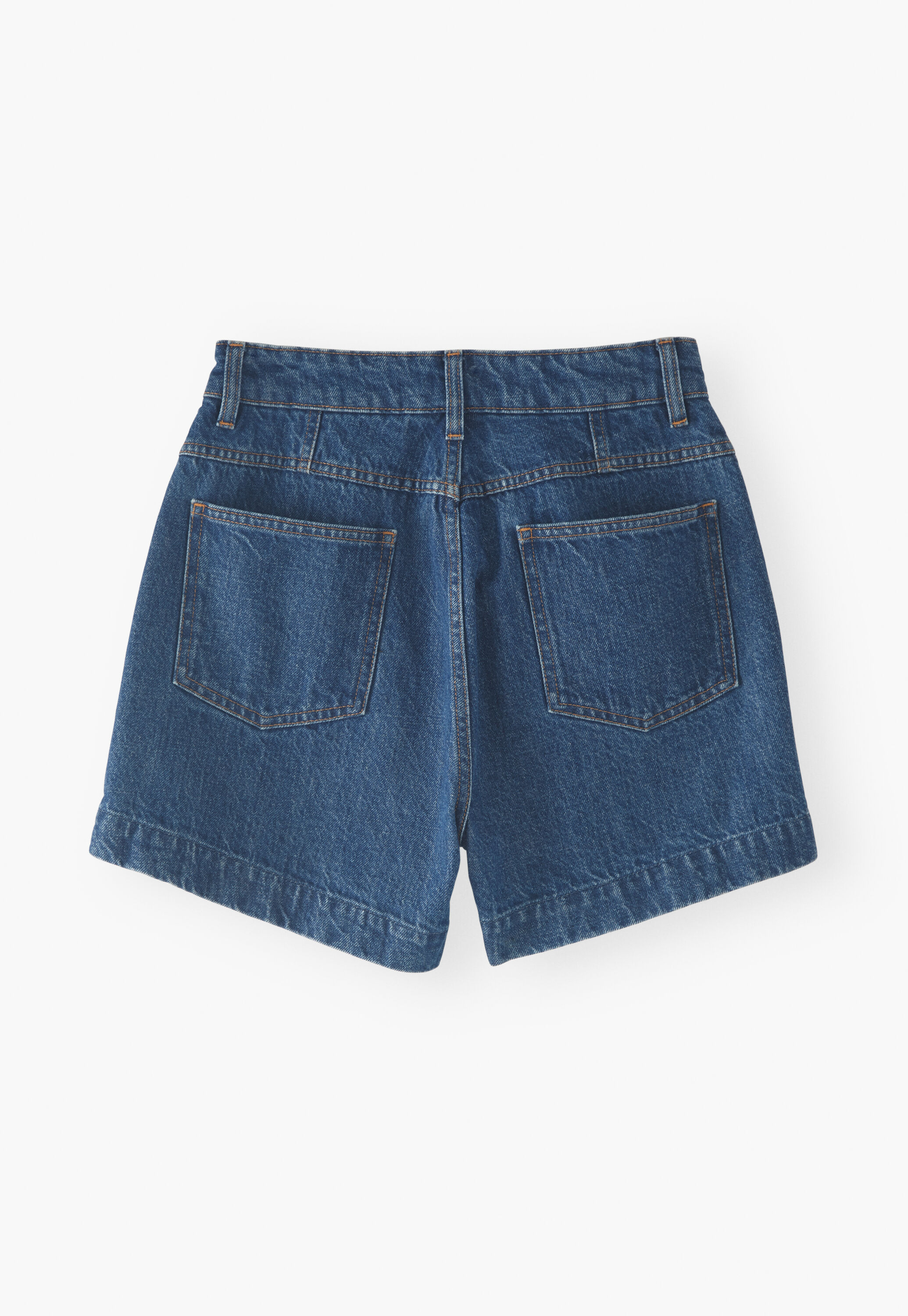 High-waisted denim shorts