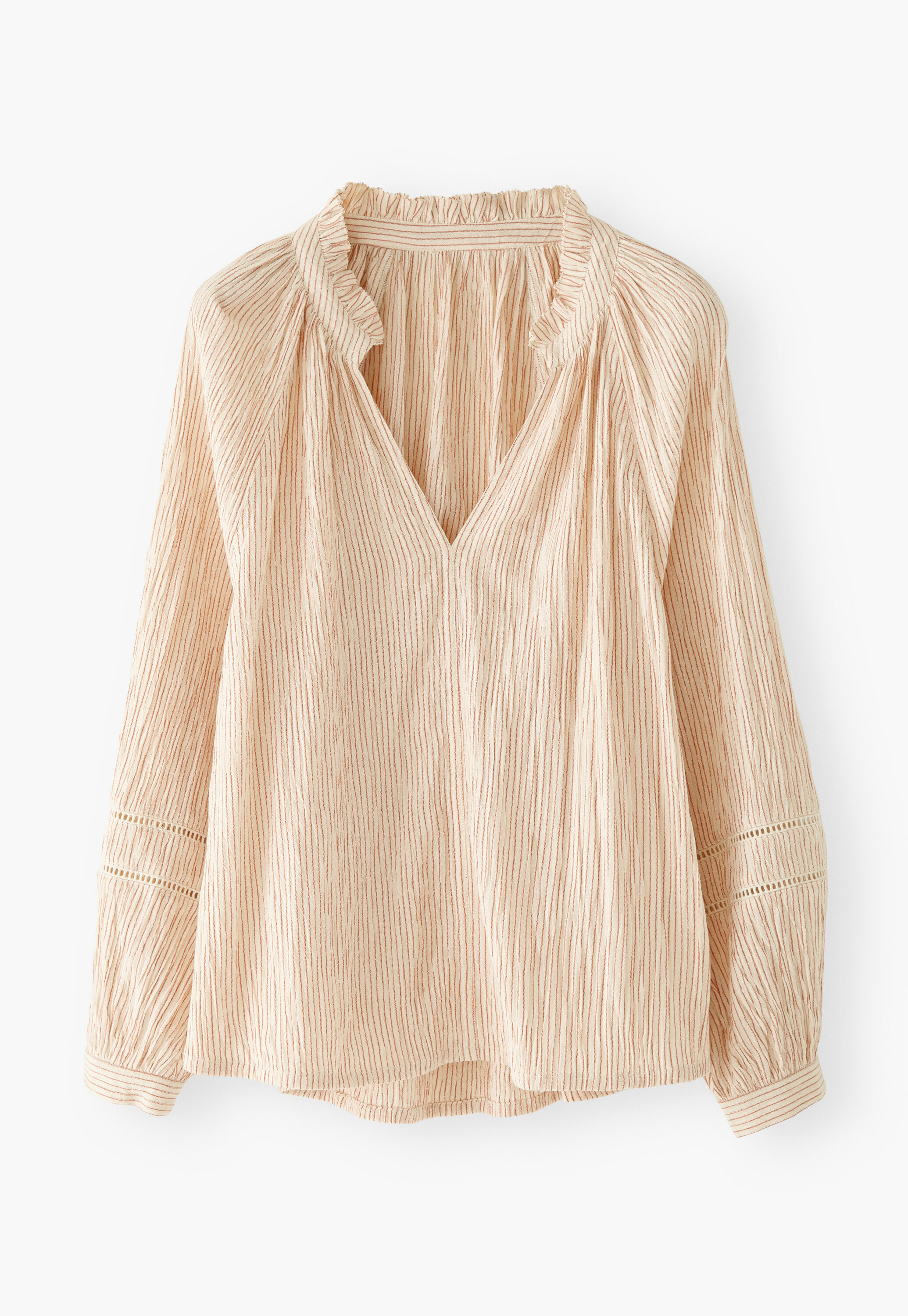 Frill-neck blouse