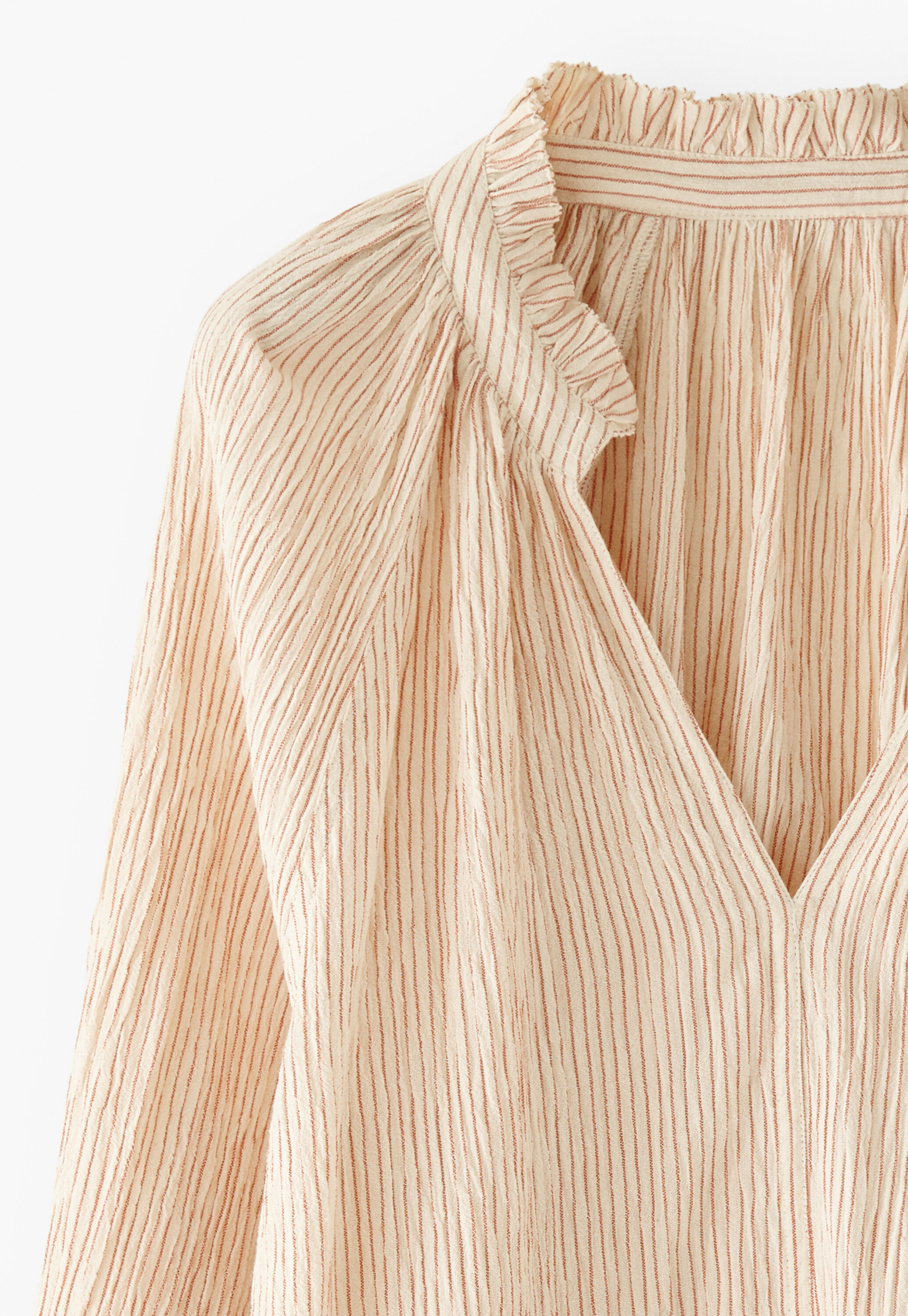 Frill-neck blouse