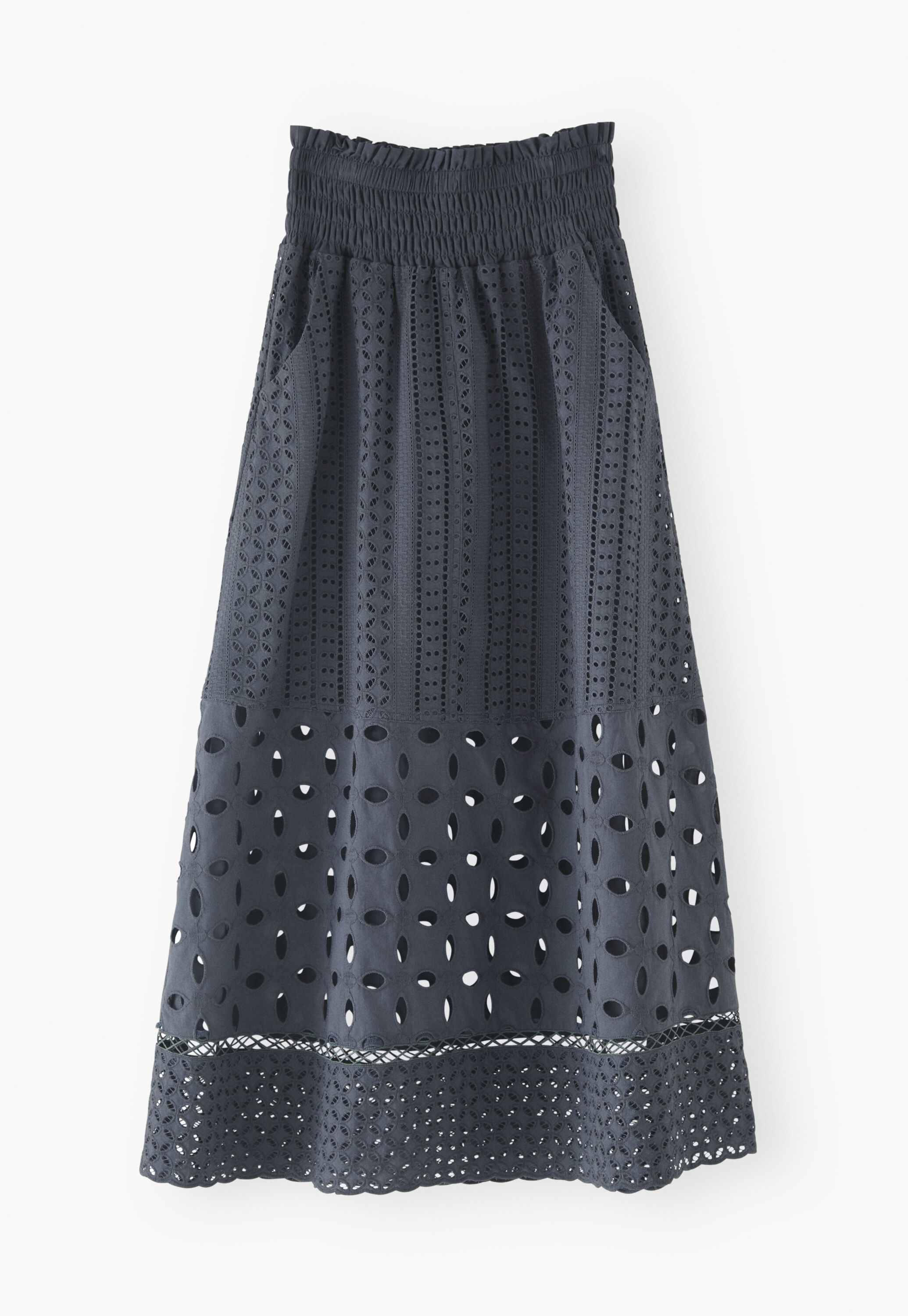 Broderie A-line skirt
