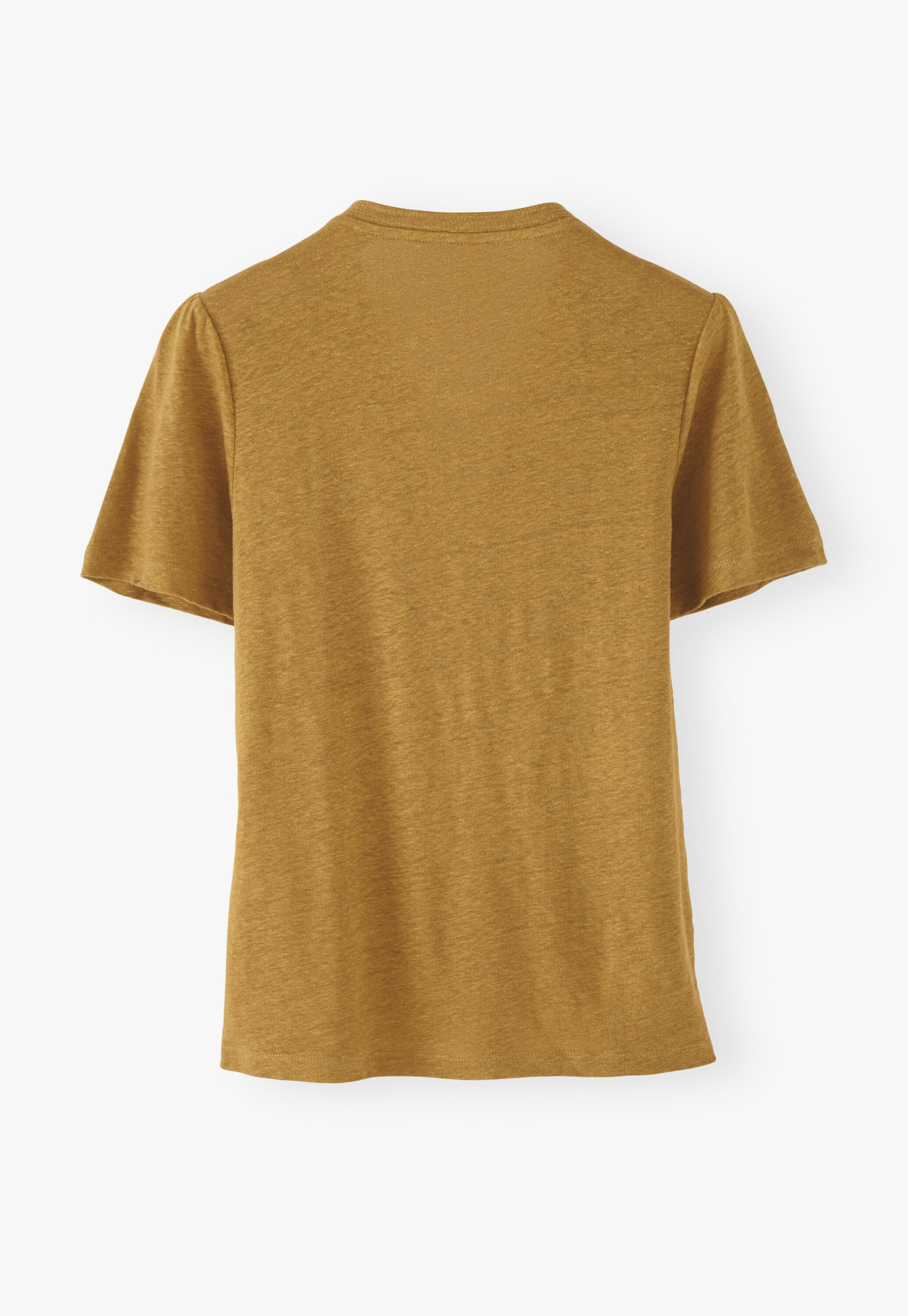 Collared jersey top, Mustard marl, large