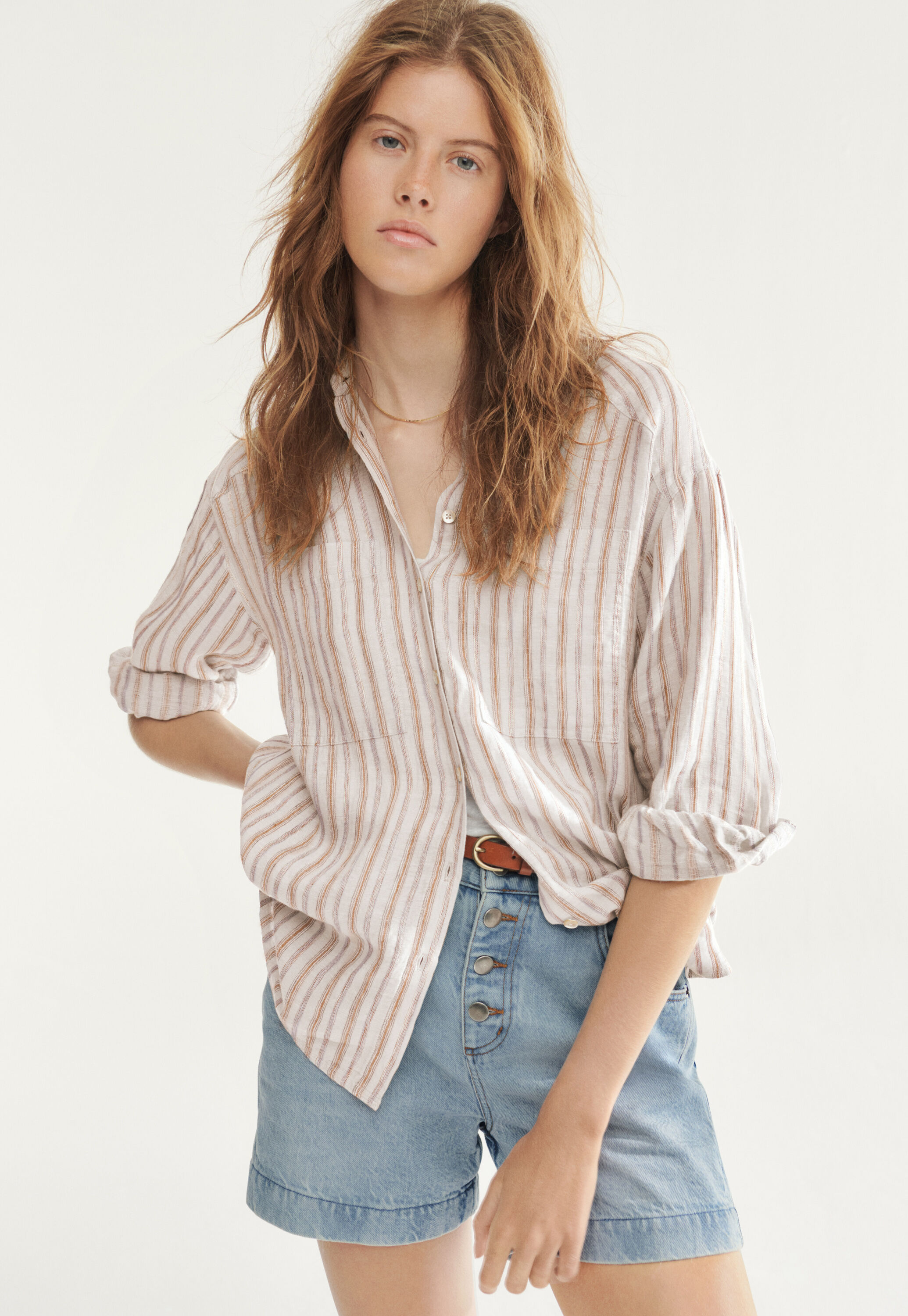 Oversized striped shirt