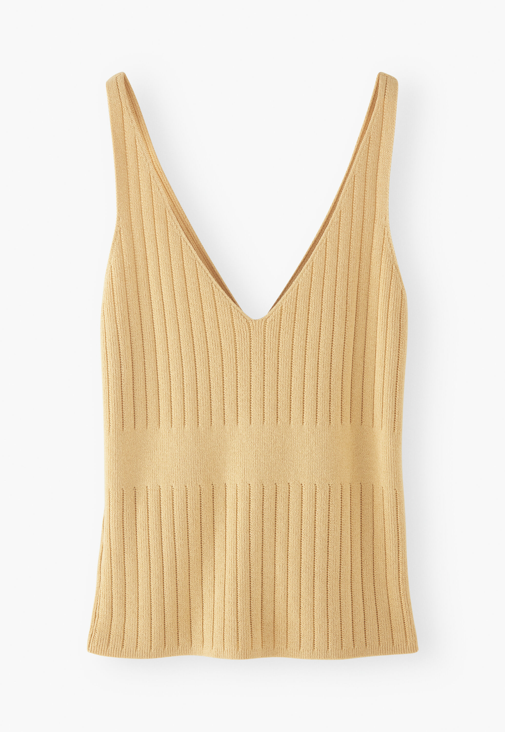 Knitted-rib vest
