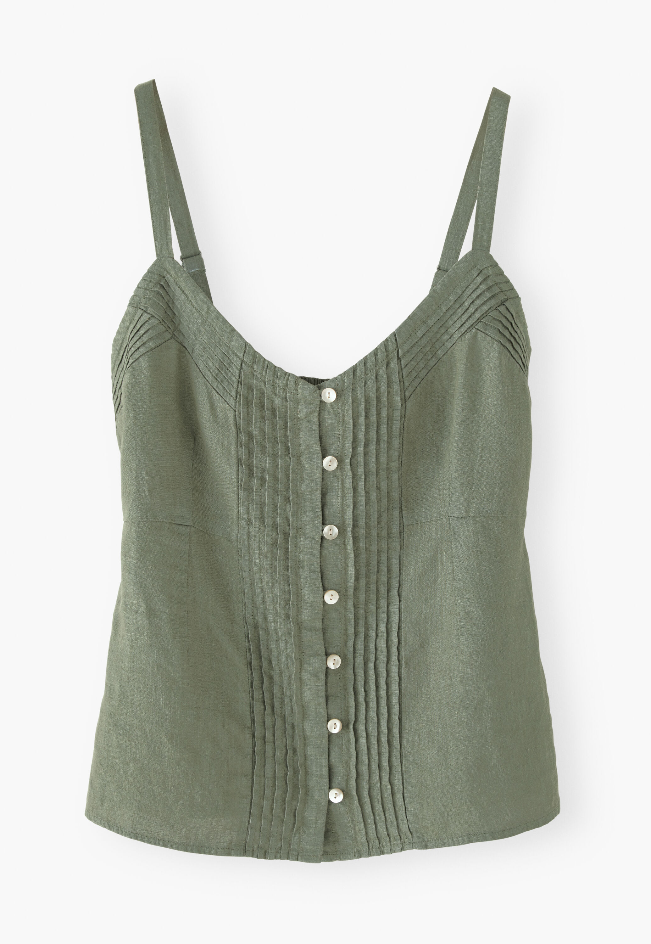 Pintucked camisole