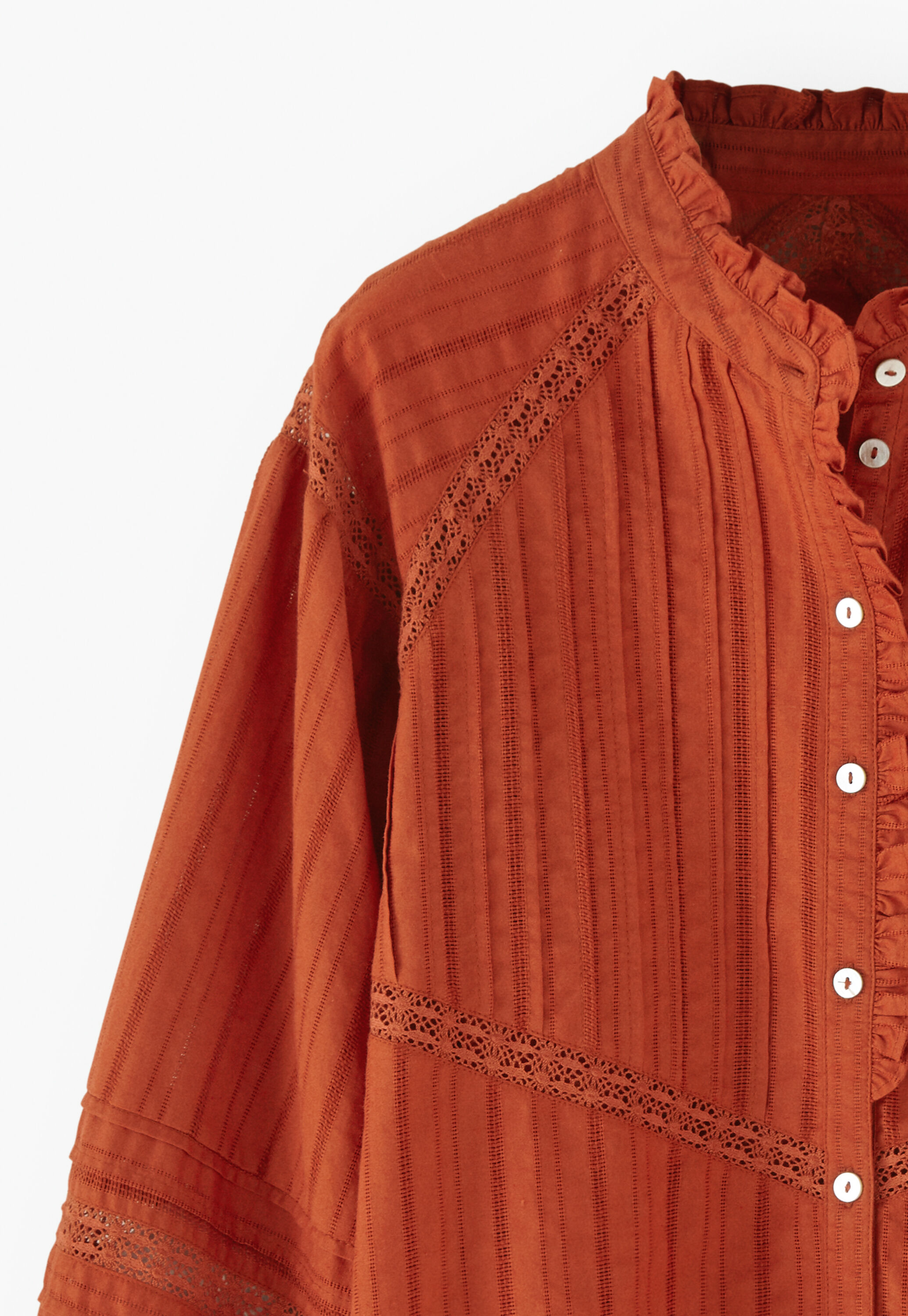 Tuck-detail blouse
