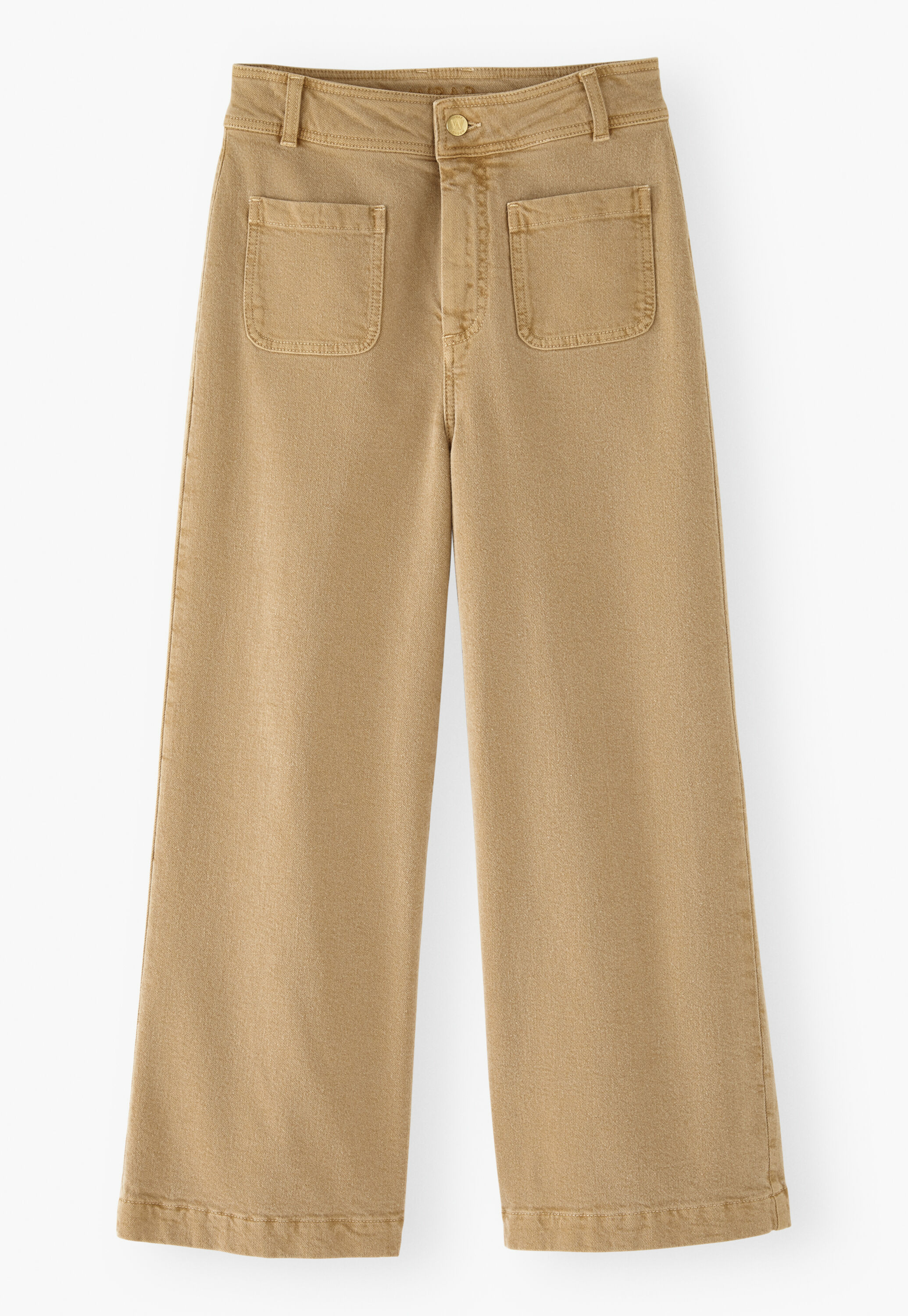 Cropped wide-leg trousers
