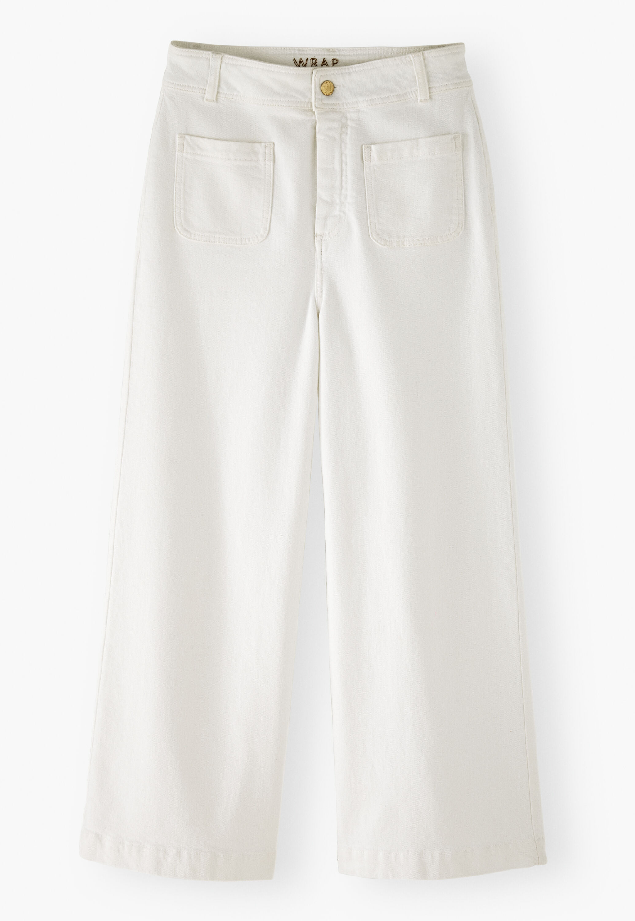 Cropped wide-leg trousers