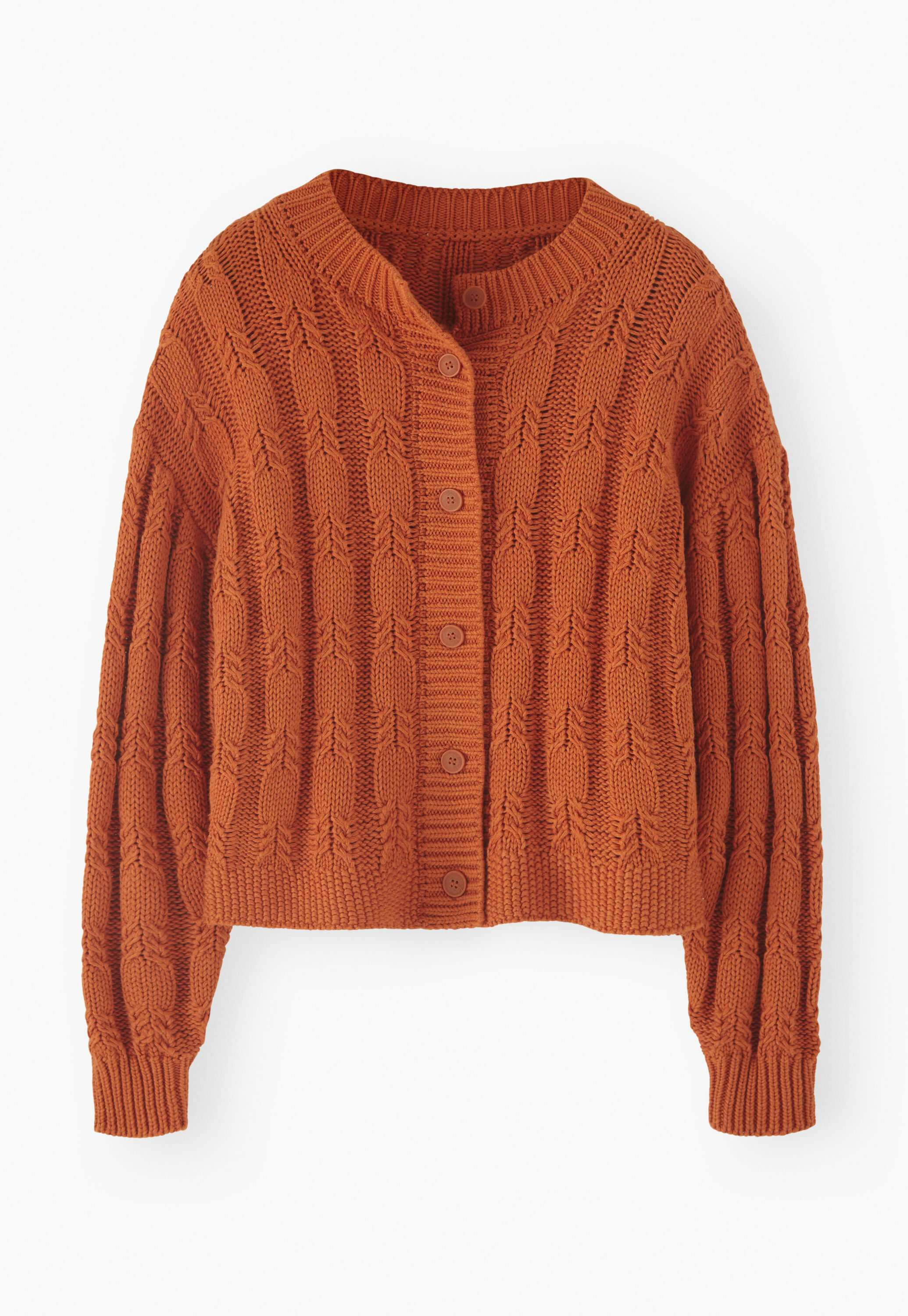 Cable-knit cardigan