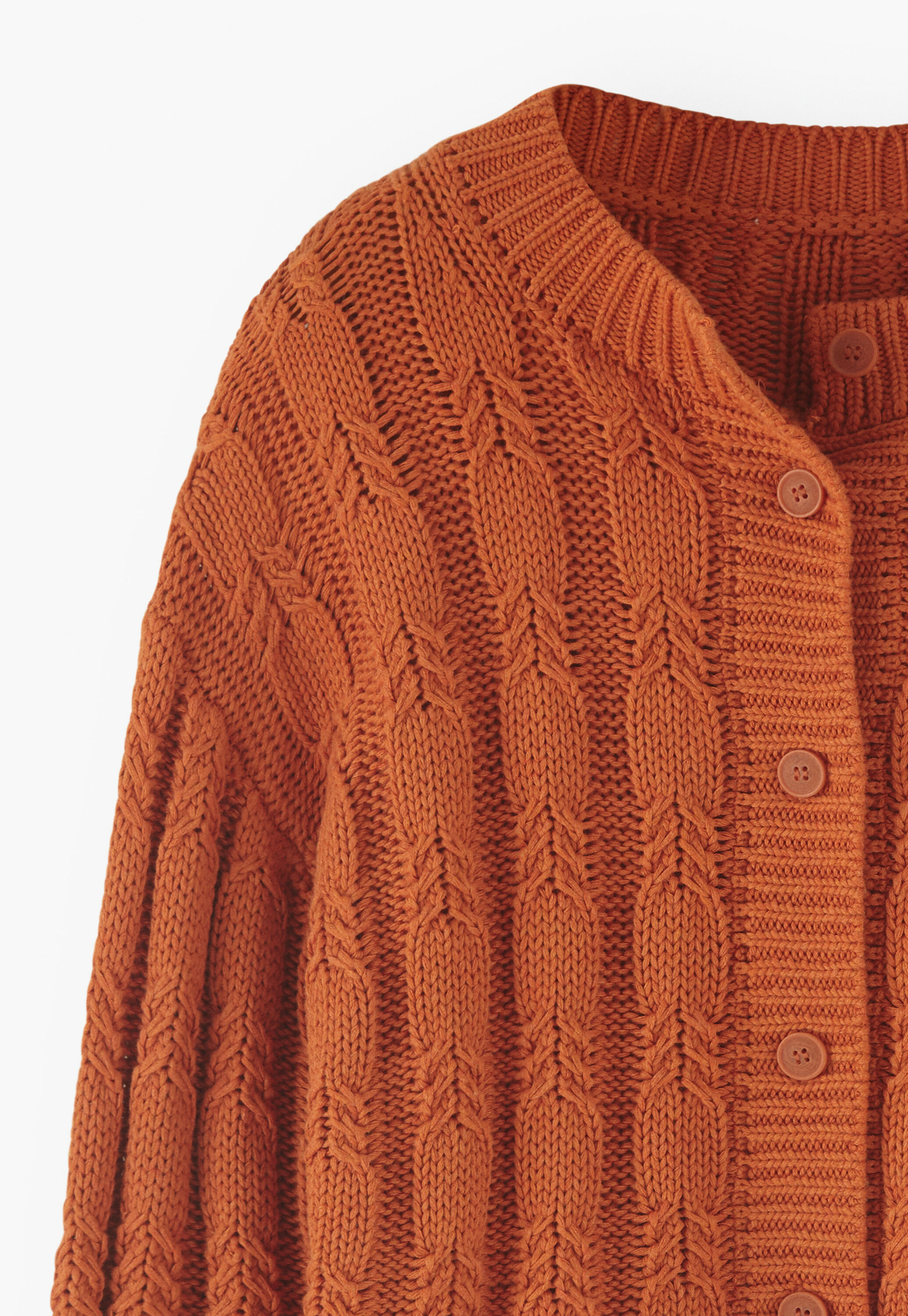 Cable-knit cardigan