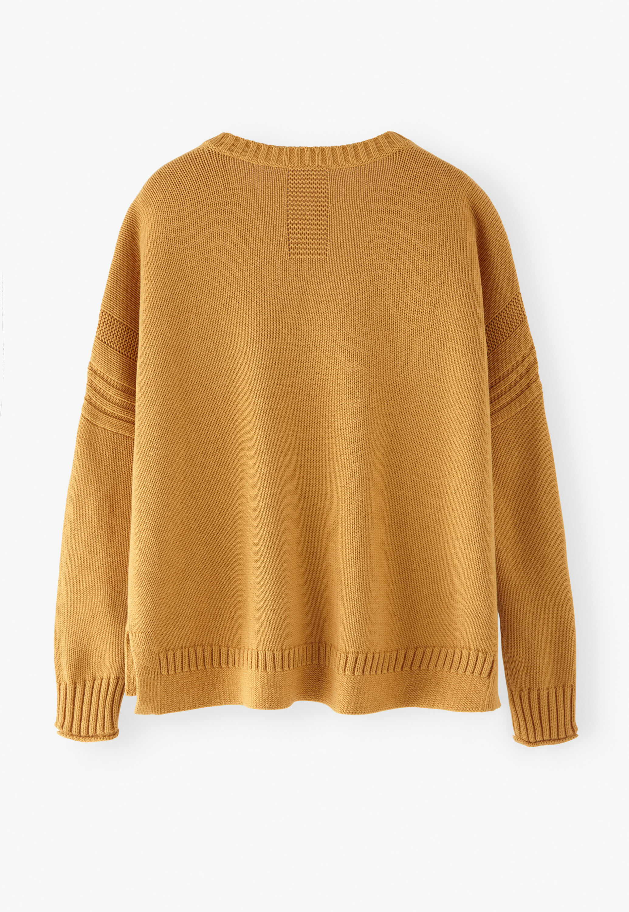 V-neck sweater, Warm yellow, large