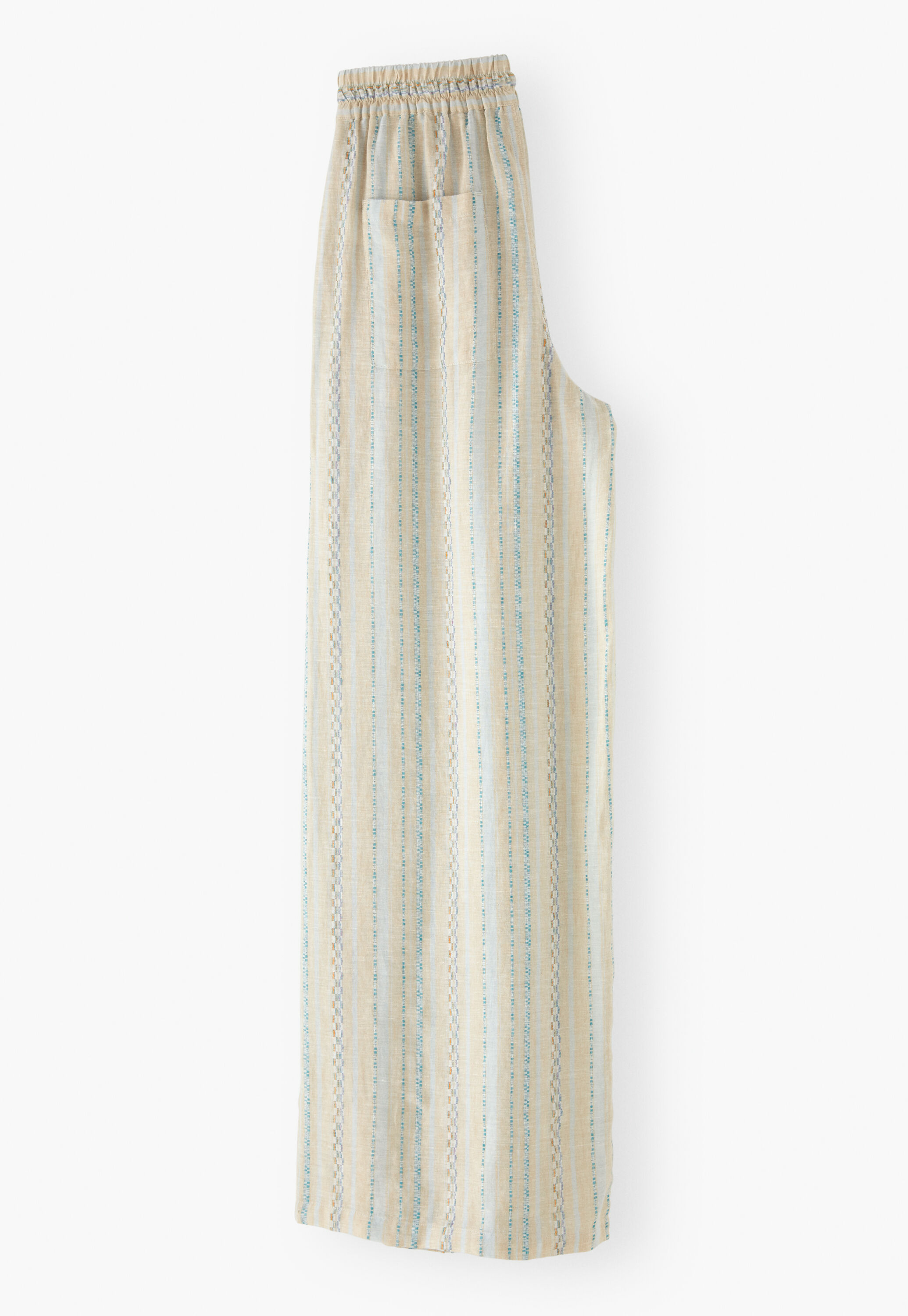 Textured striped trousers