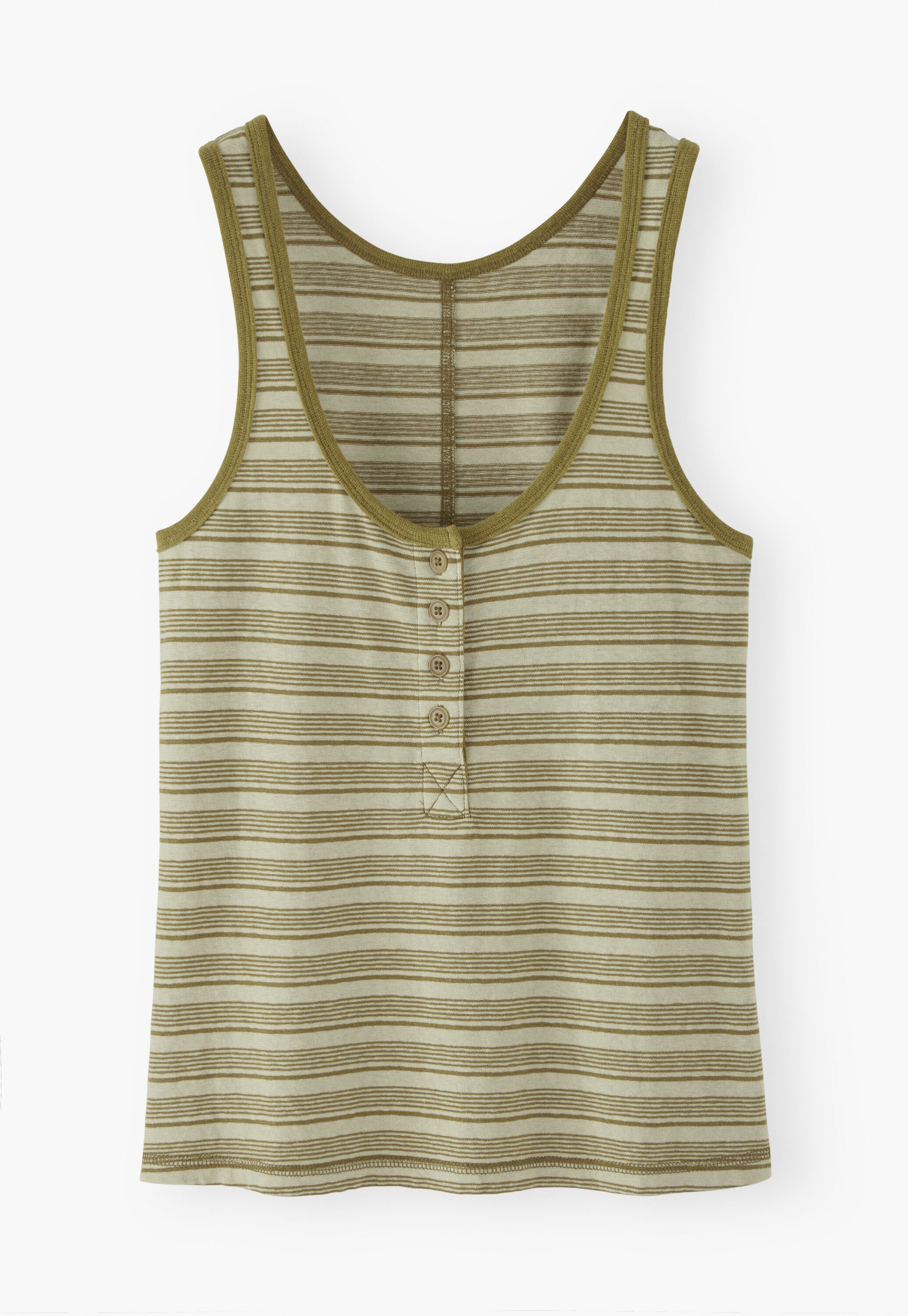 Striped vest, Sage olive, large