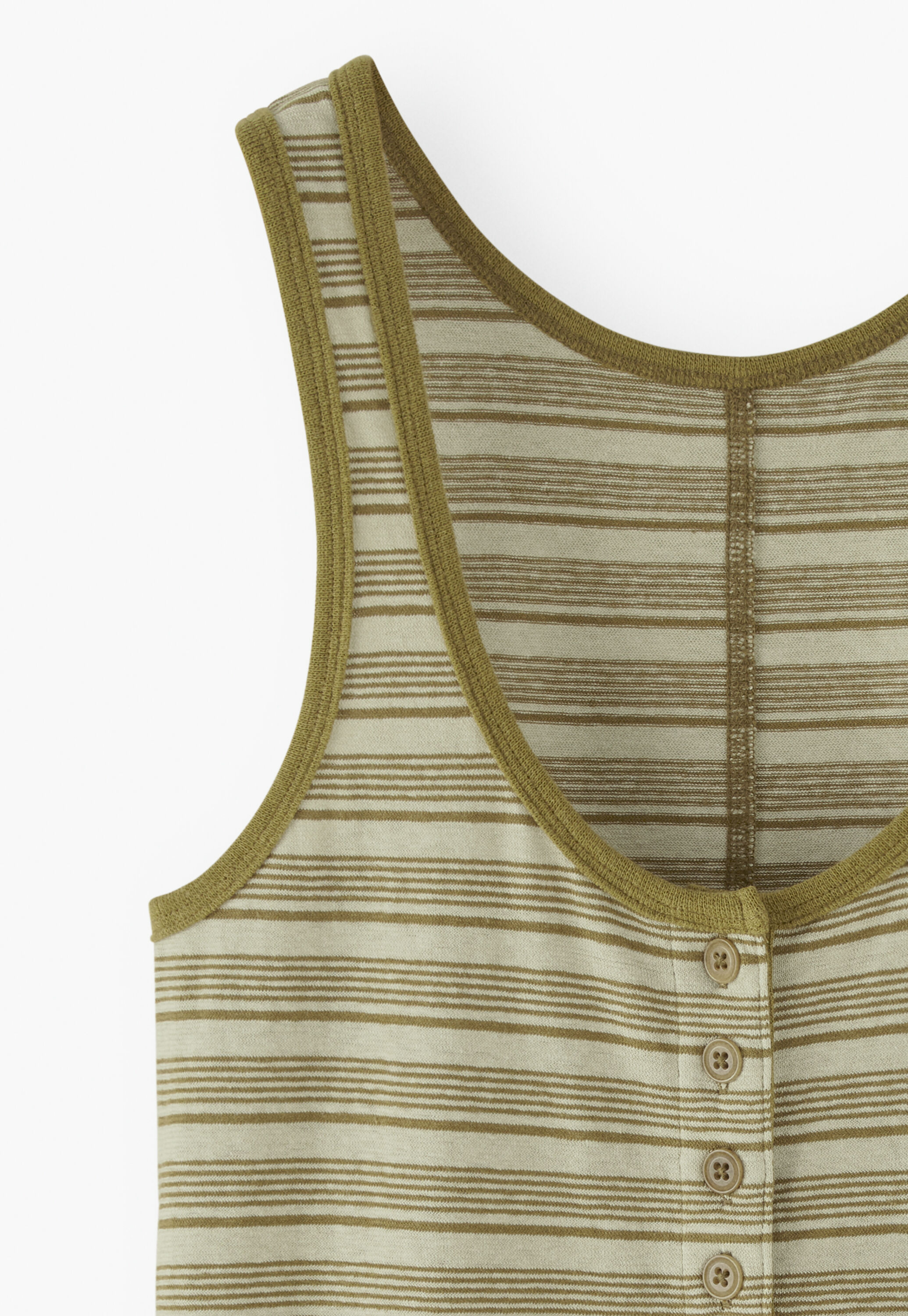 Striped vest, Sage olive, large