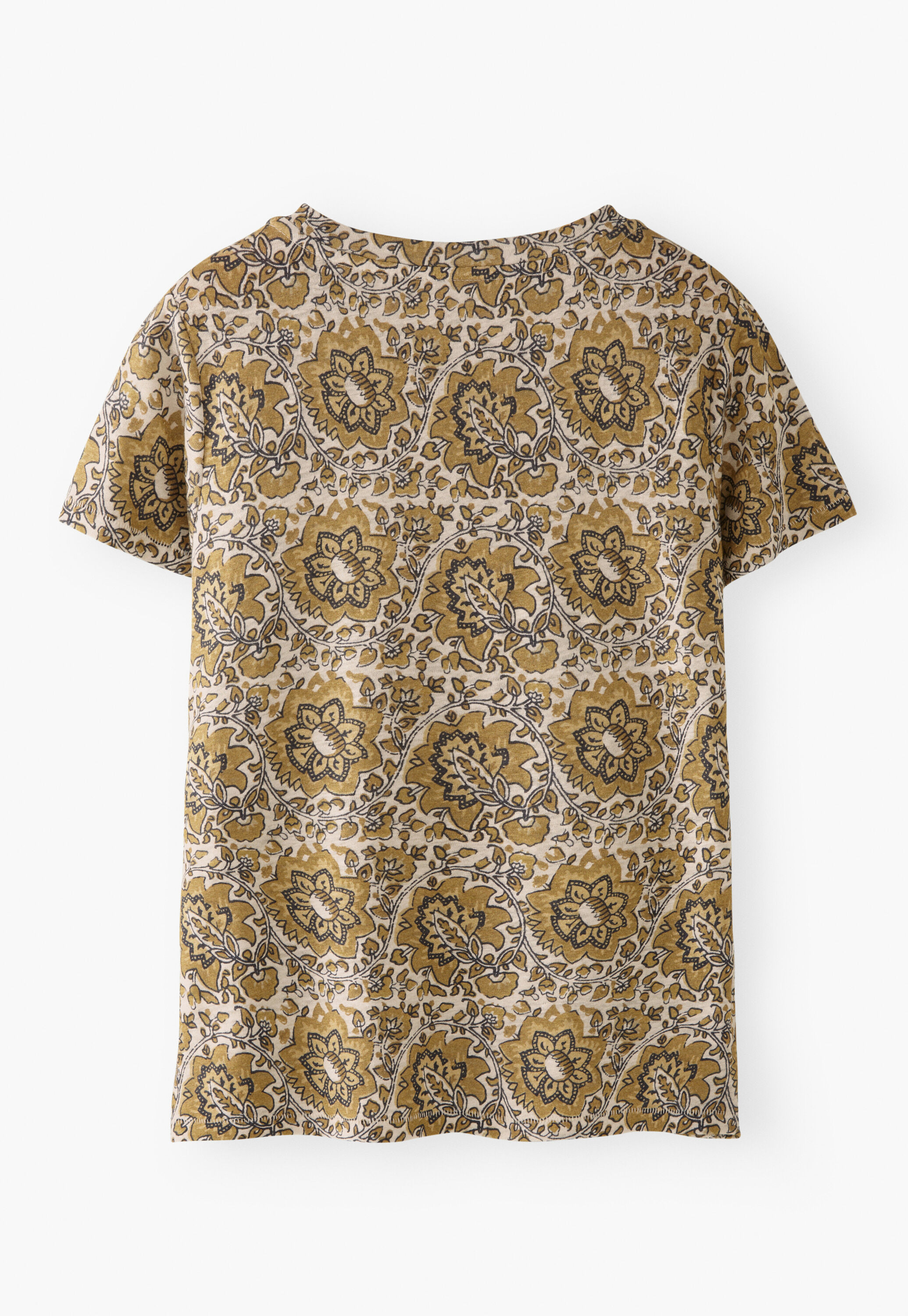 Printed T-shirt, Ecru gold, large