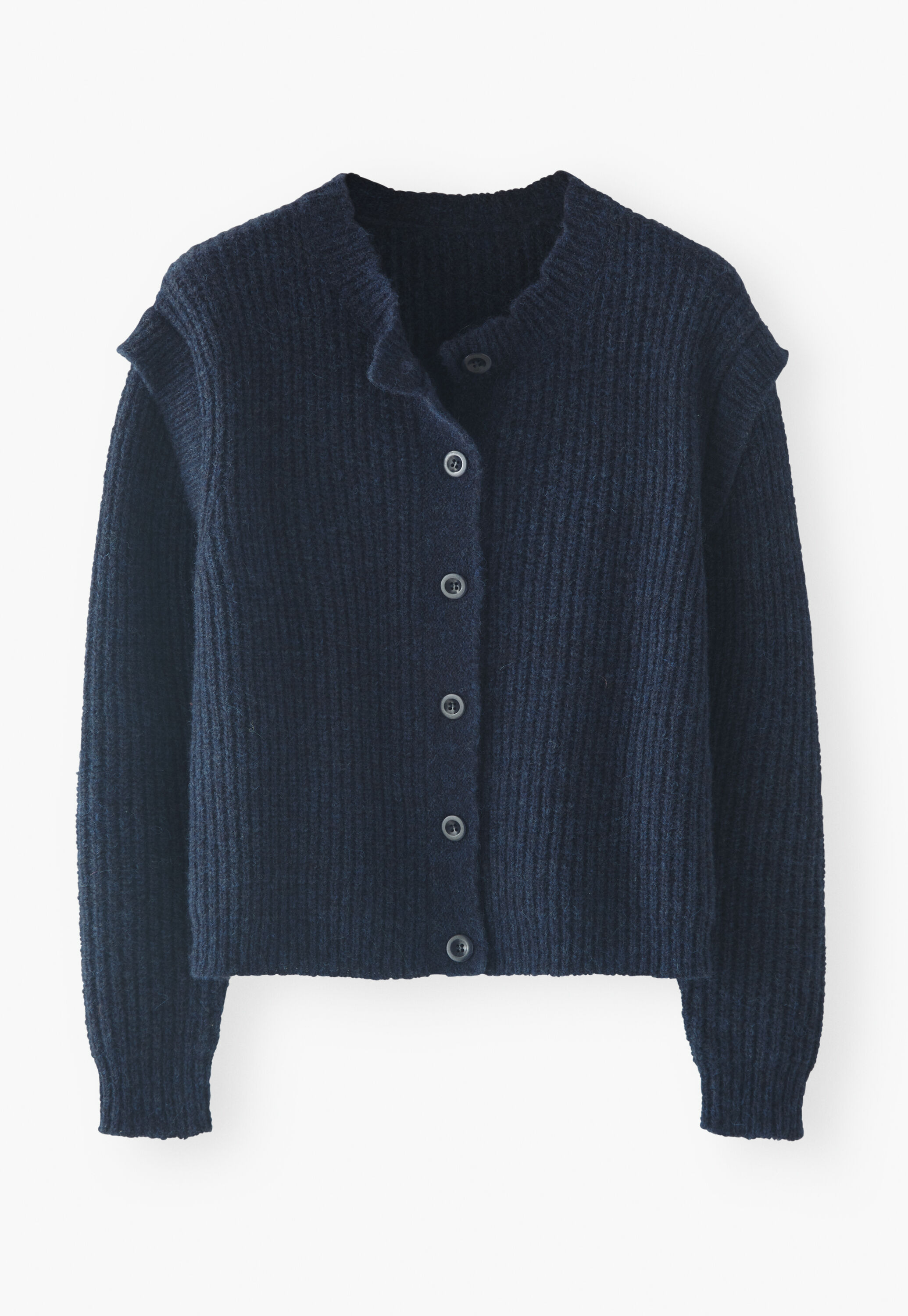 Rib-stitch cardigan