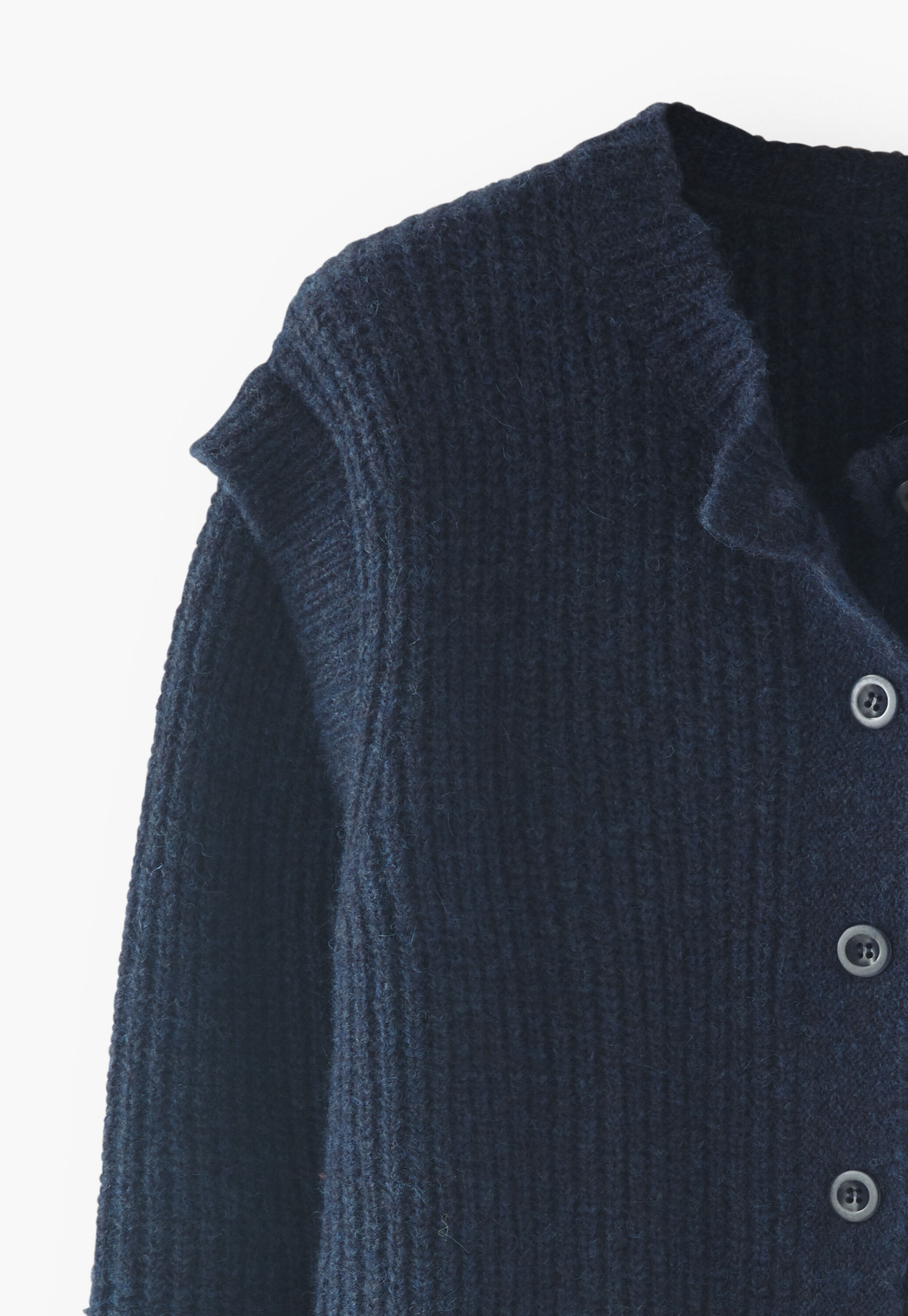 Rib-stitch cardigan