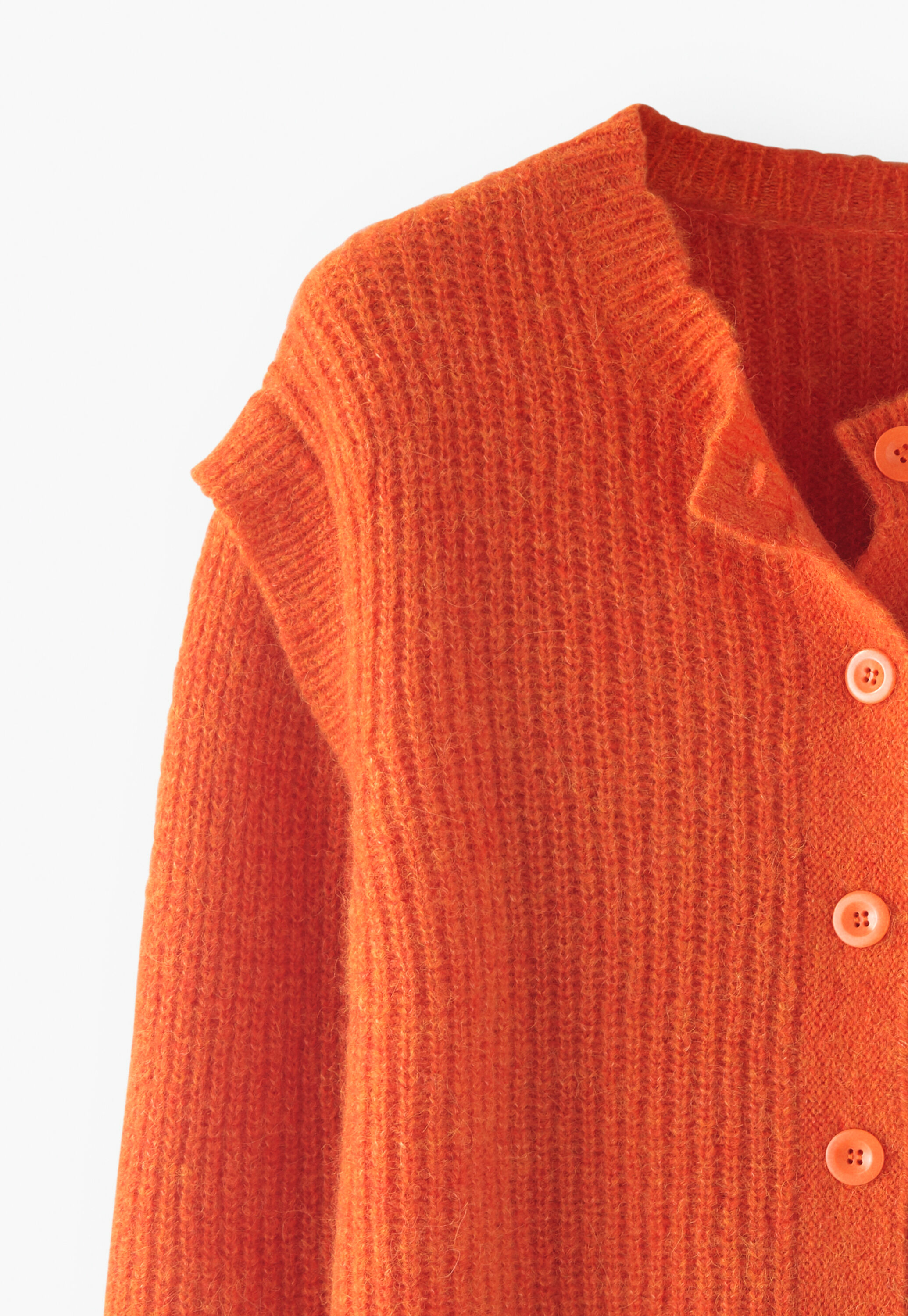 Rib-stitch cardigan