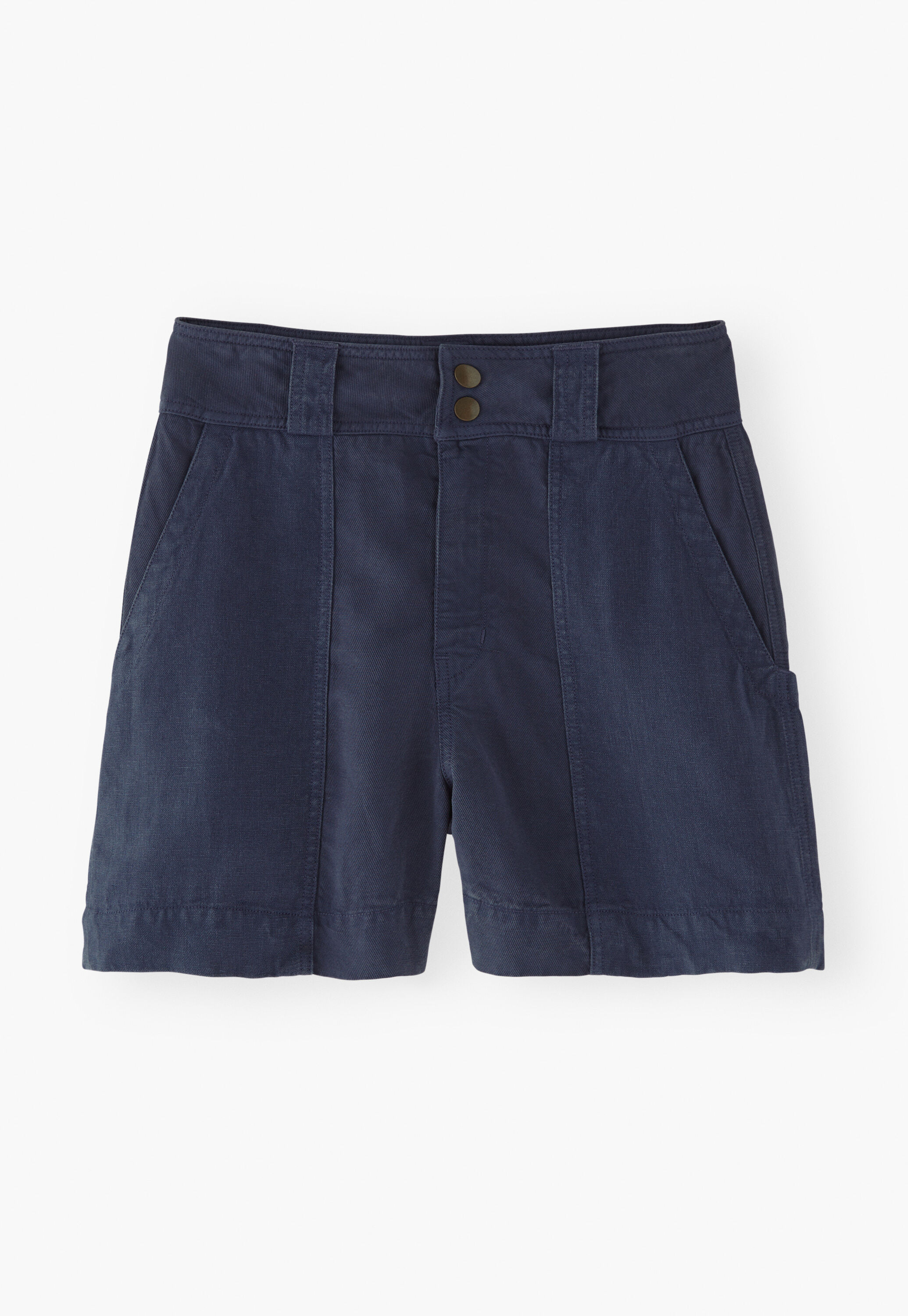 Contrast-fabric shorts