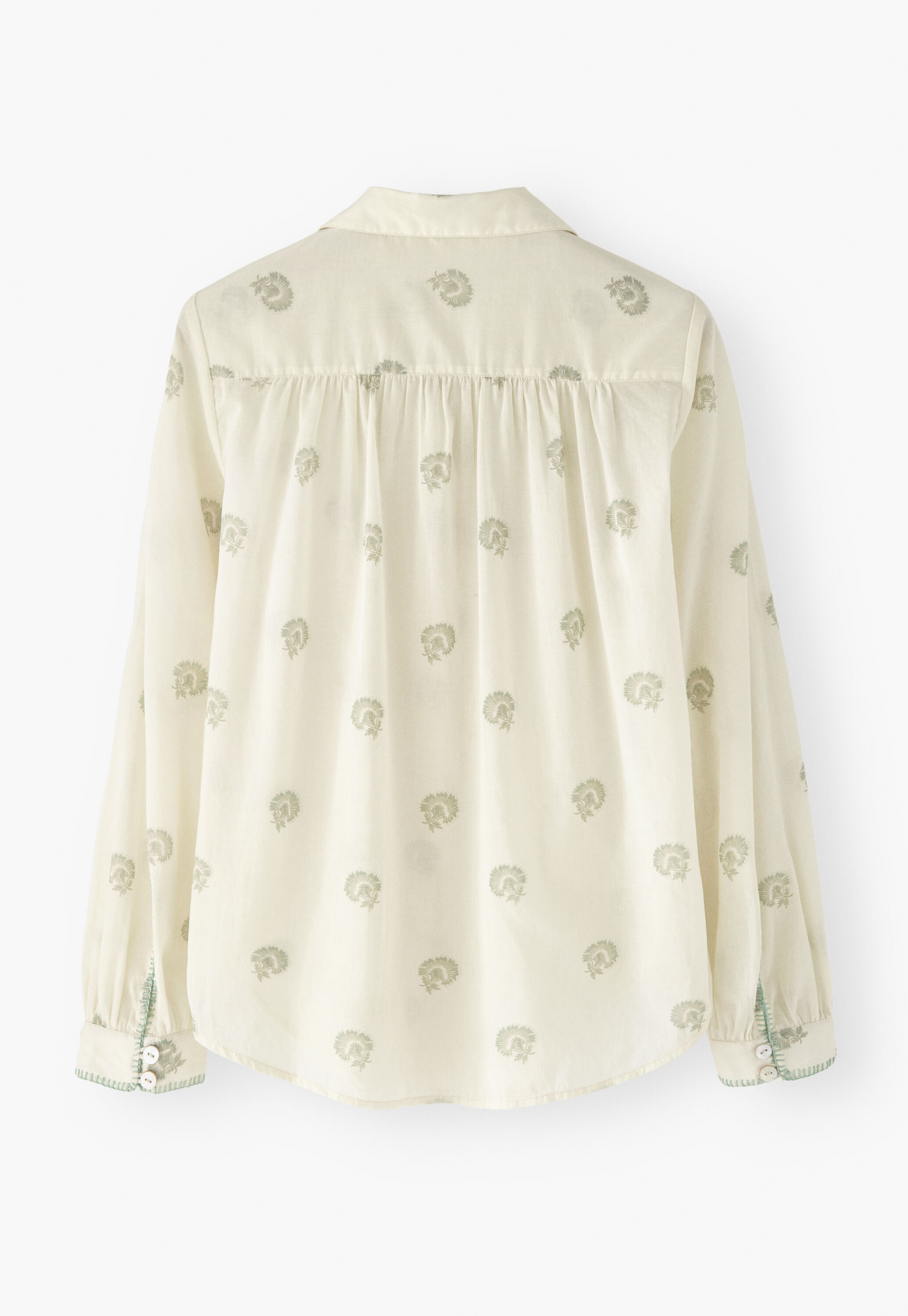 Shirring-detail shirt