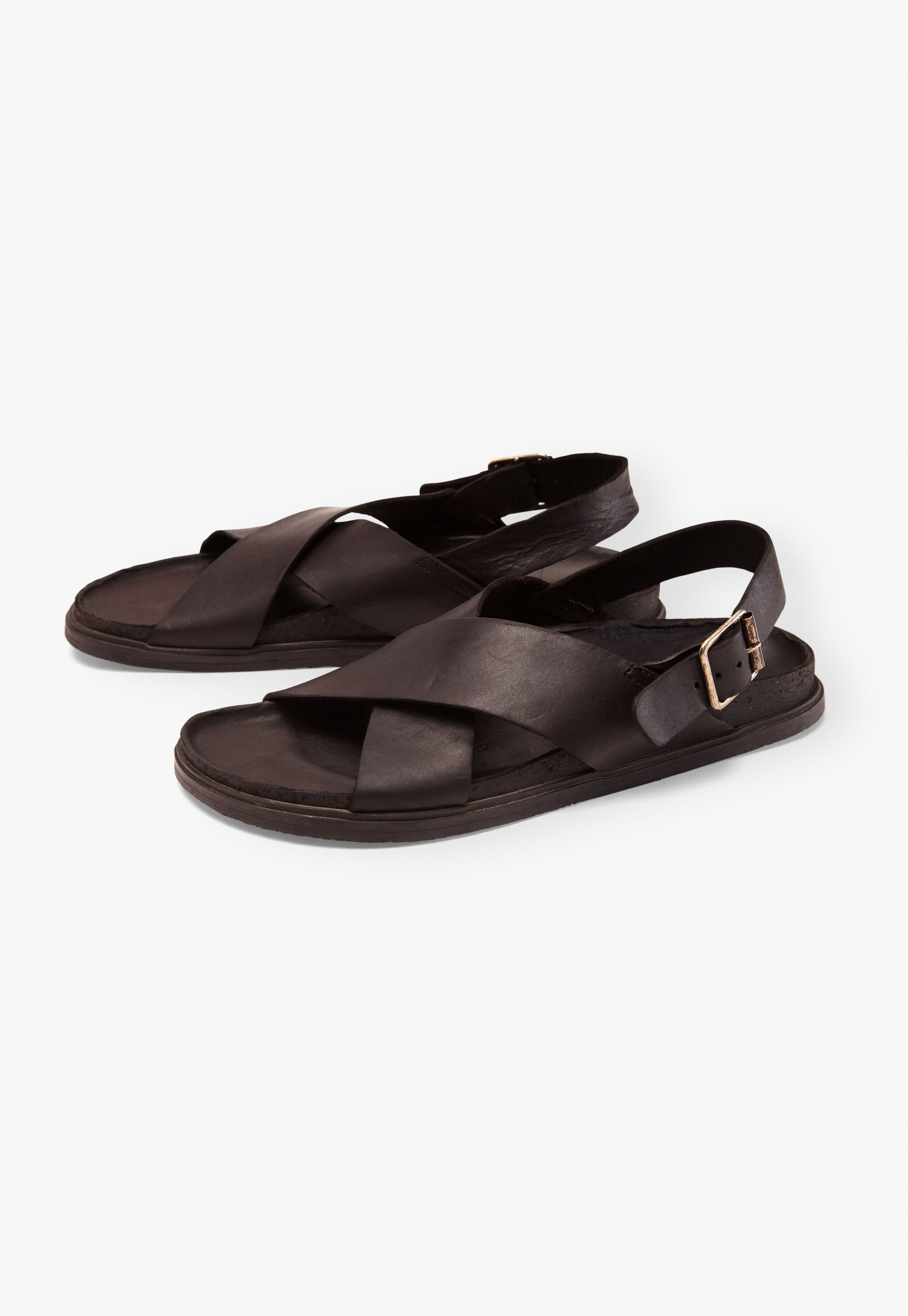 Cross-front sandals
