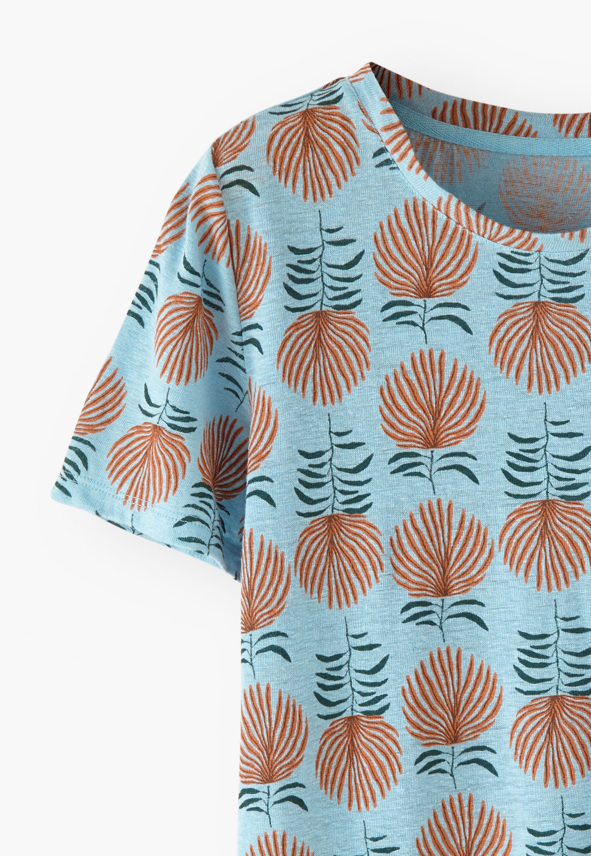 Printed T-shirt, Sky blue, large