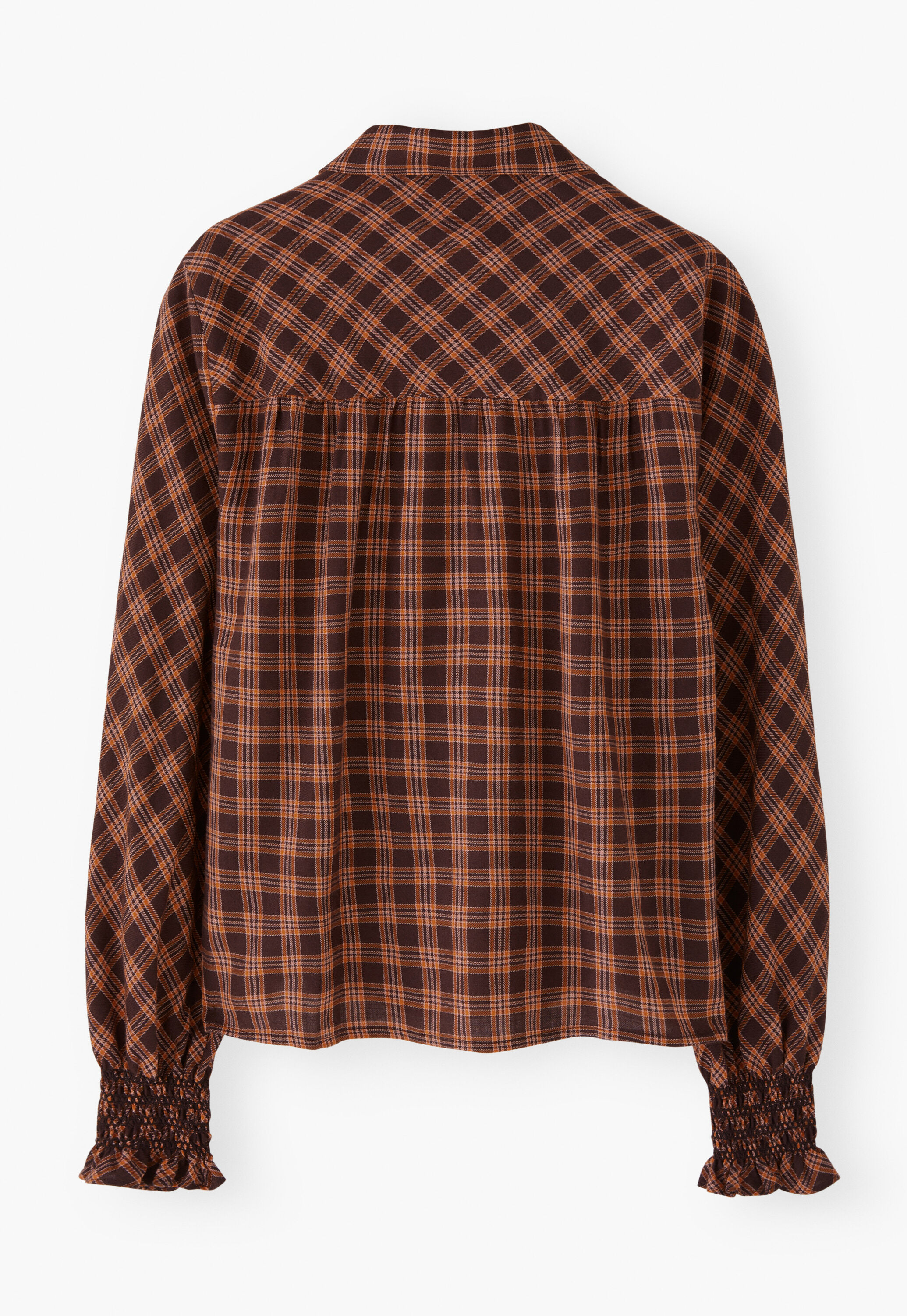 Checked shirt, Brown spice, large