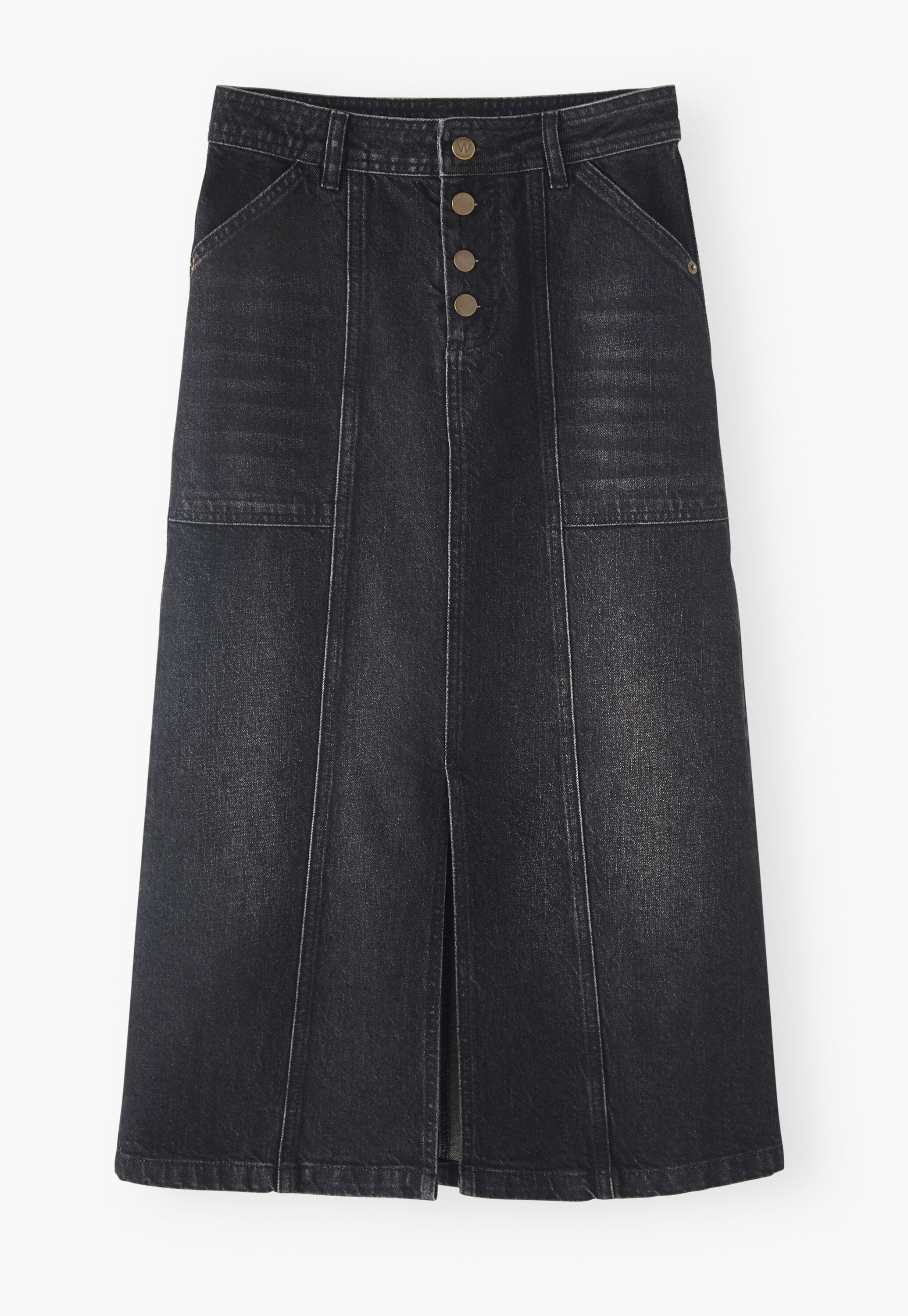 Denim pencil skirt