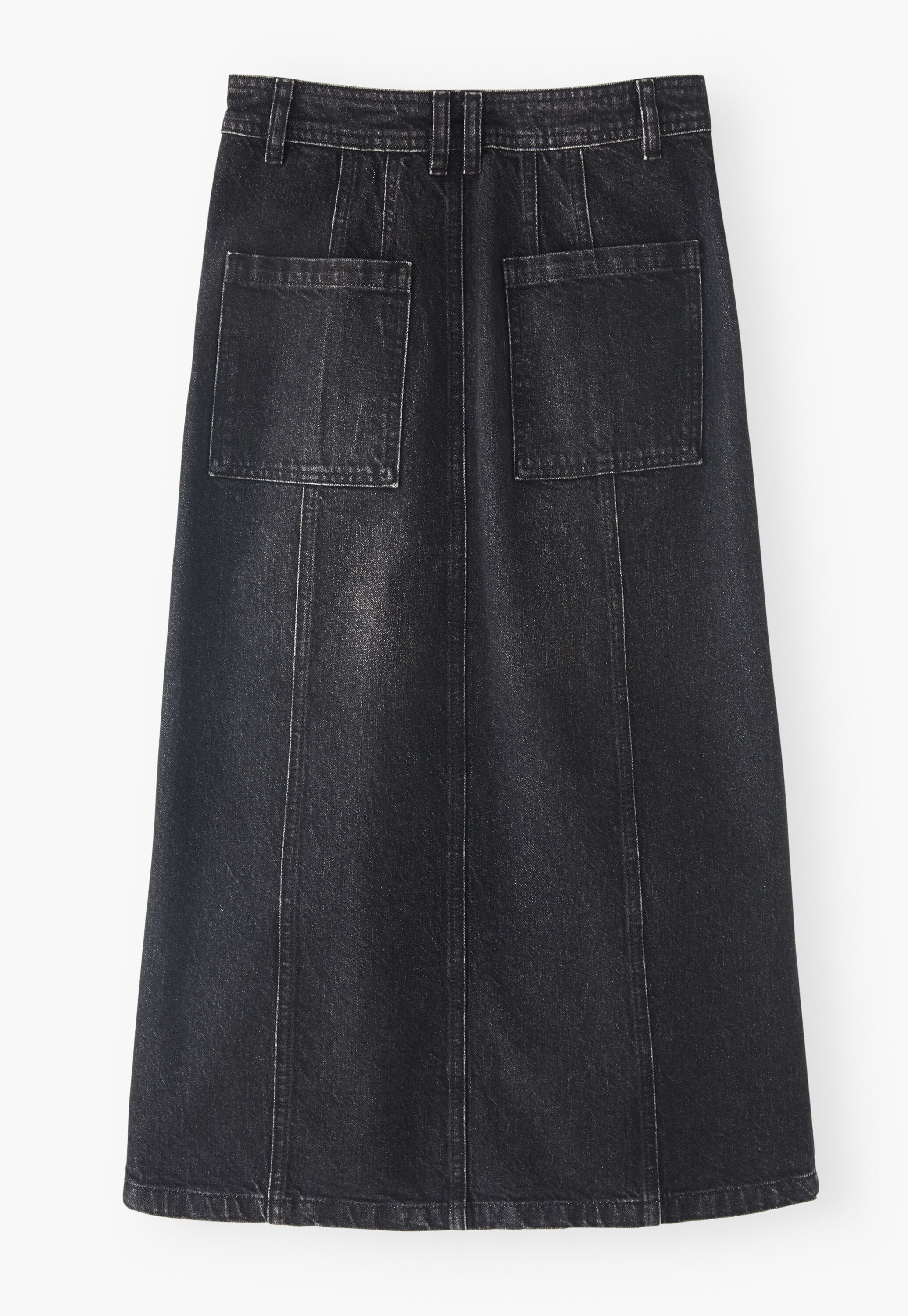 Denim pencil skirt