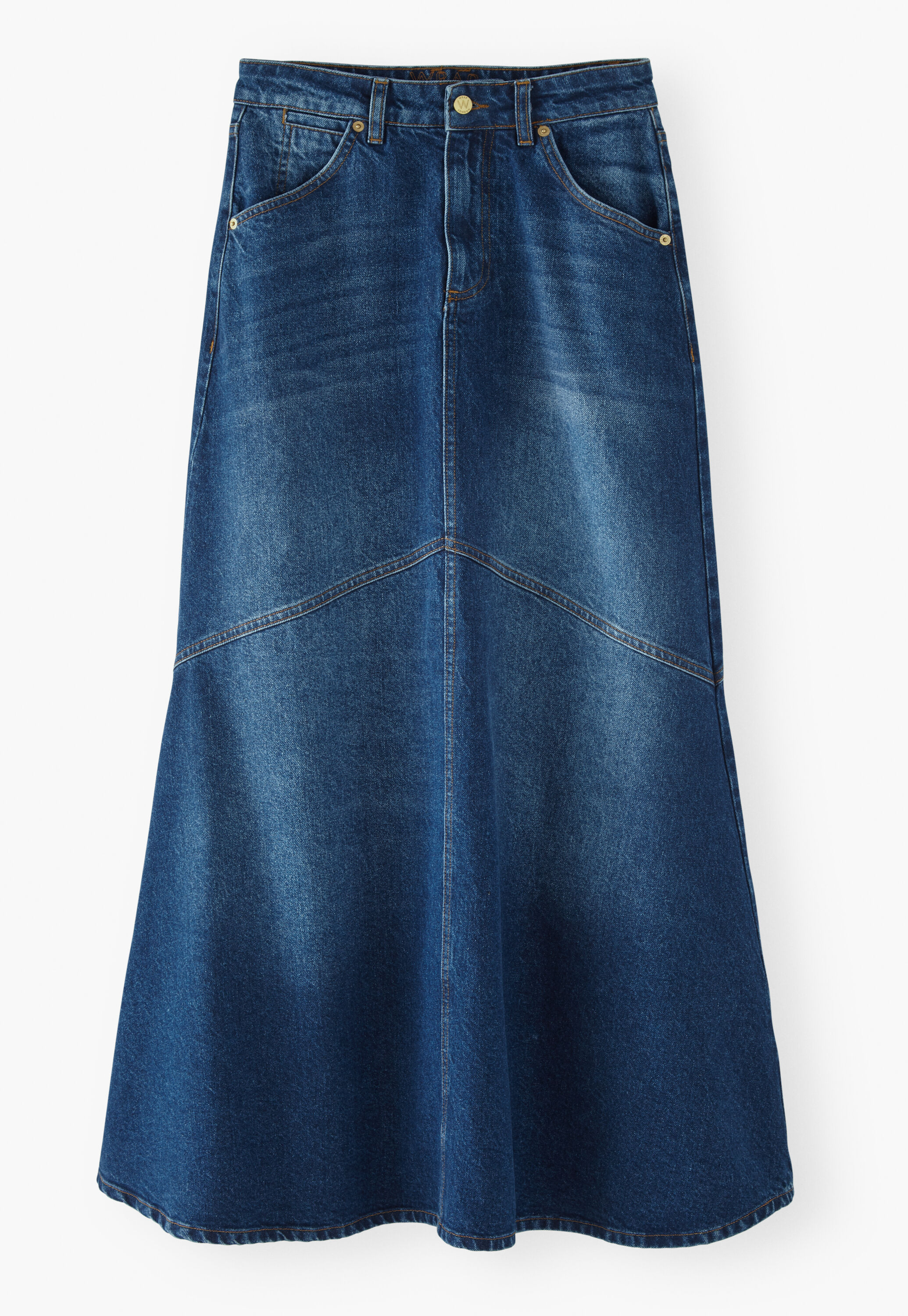 Flared denim maxi-skirt, Mid vintage, large