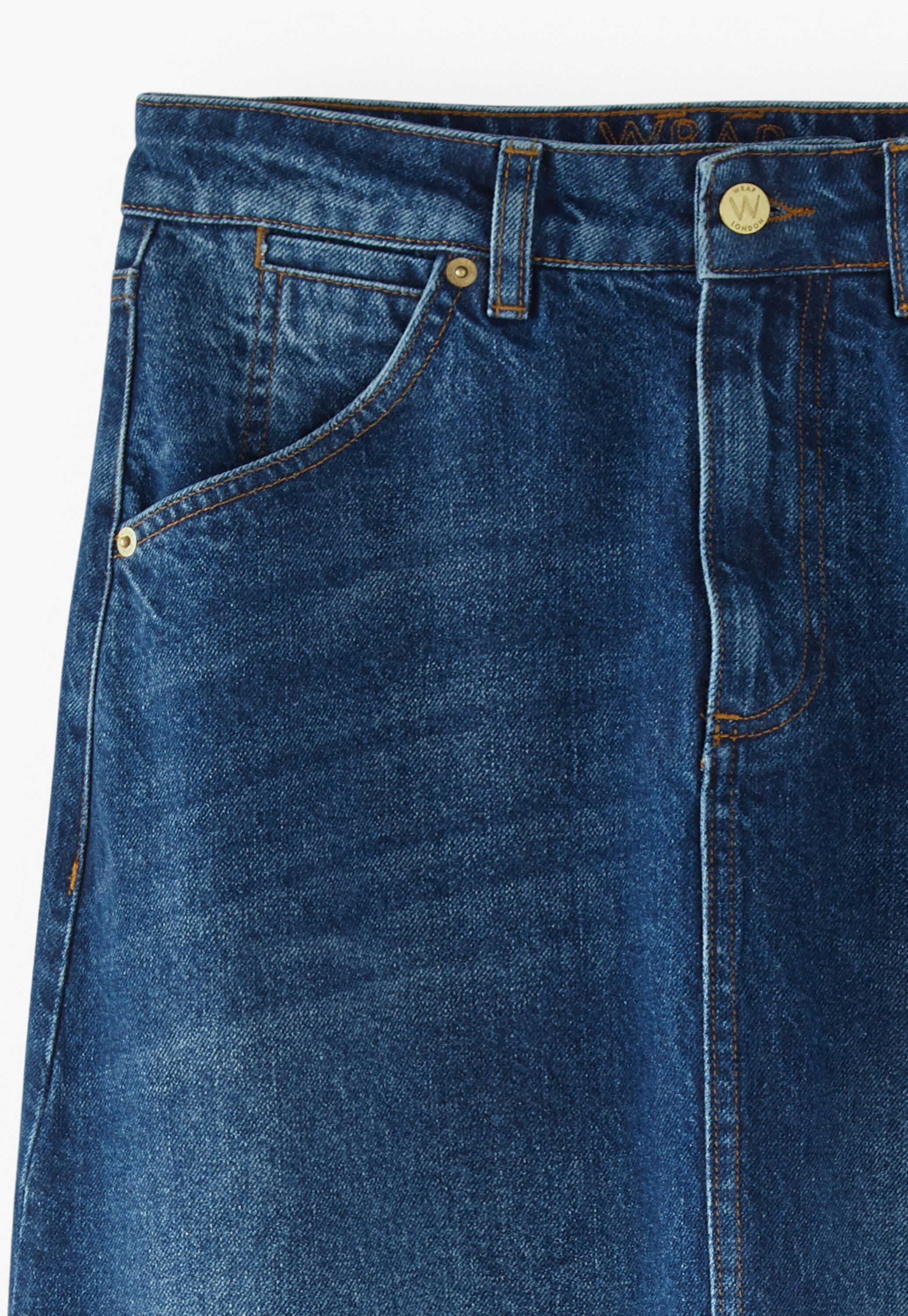 Flared denim maxi-skirt, Mid vintage, large