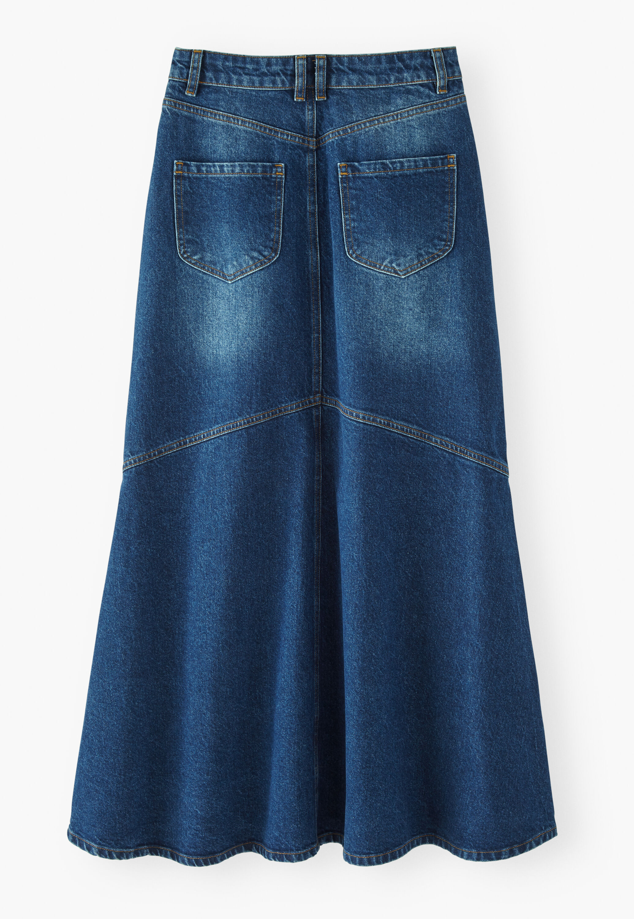 Flared denim maxi-skirt, Mid vintage, large