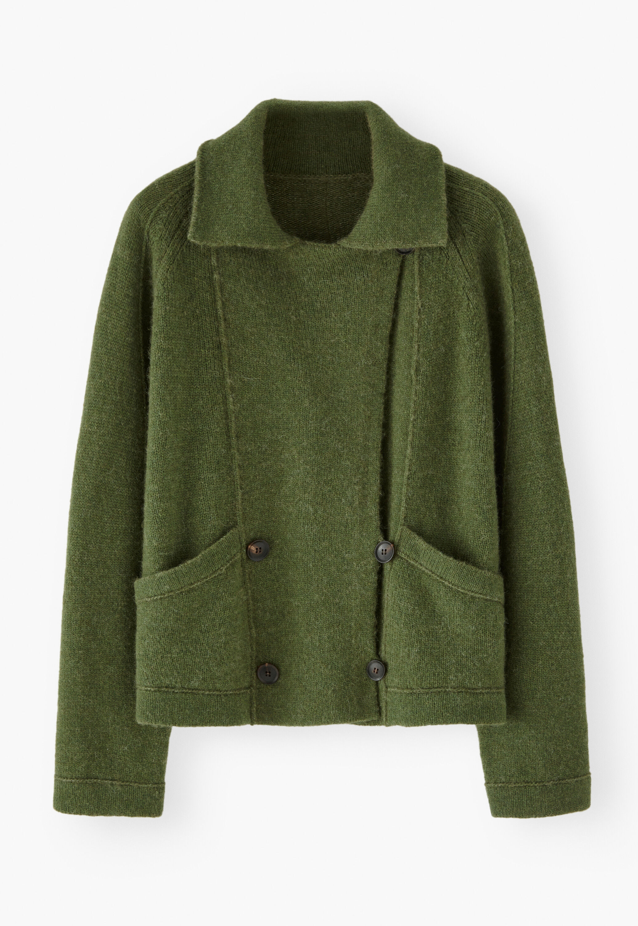 Knitted jacket, Olive, large