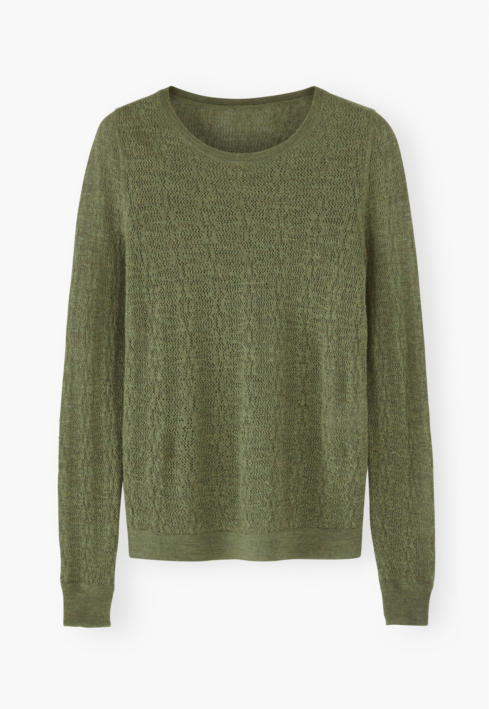 Lace-knit sweater