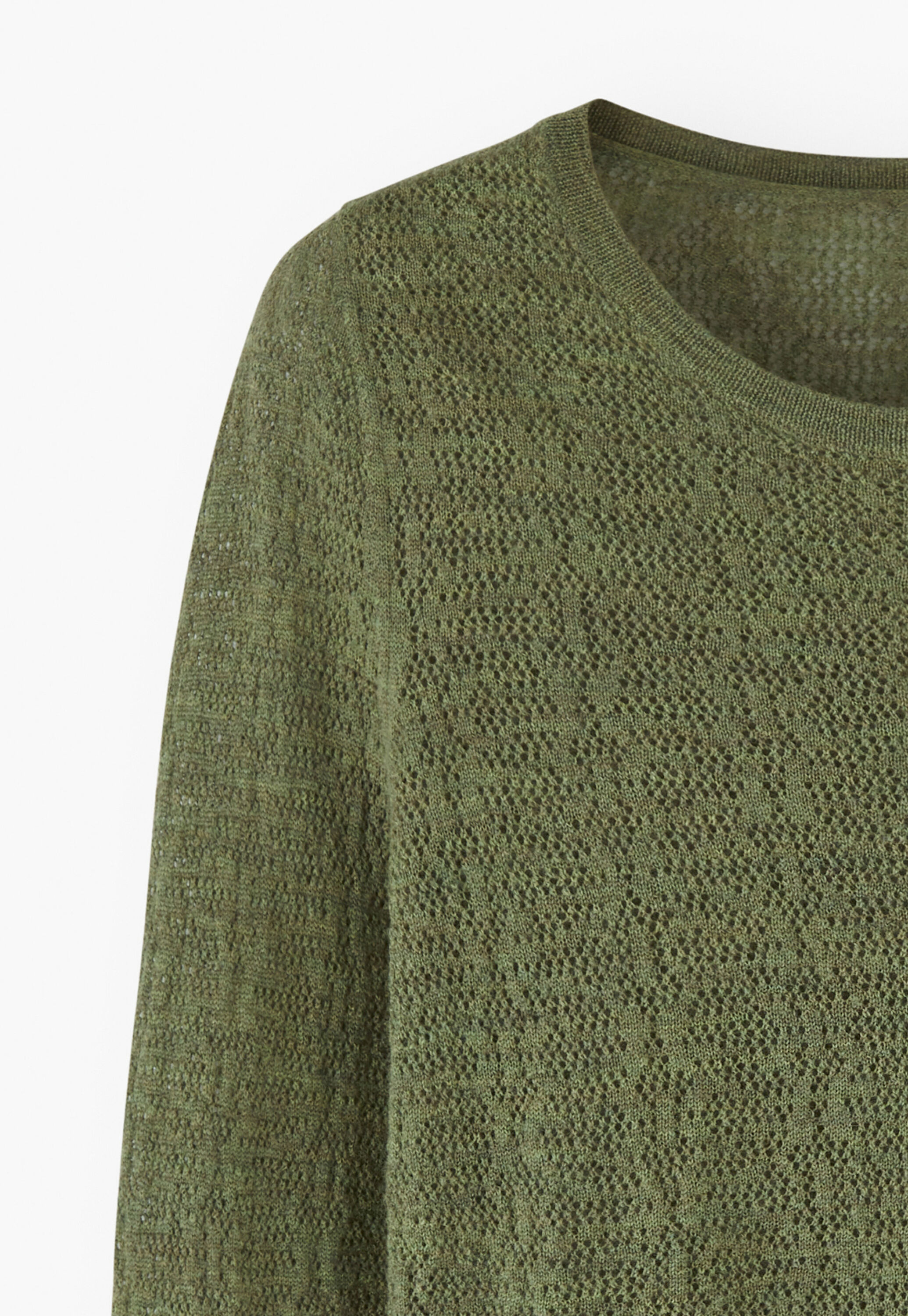 Lace-knit sweater