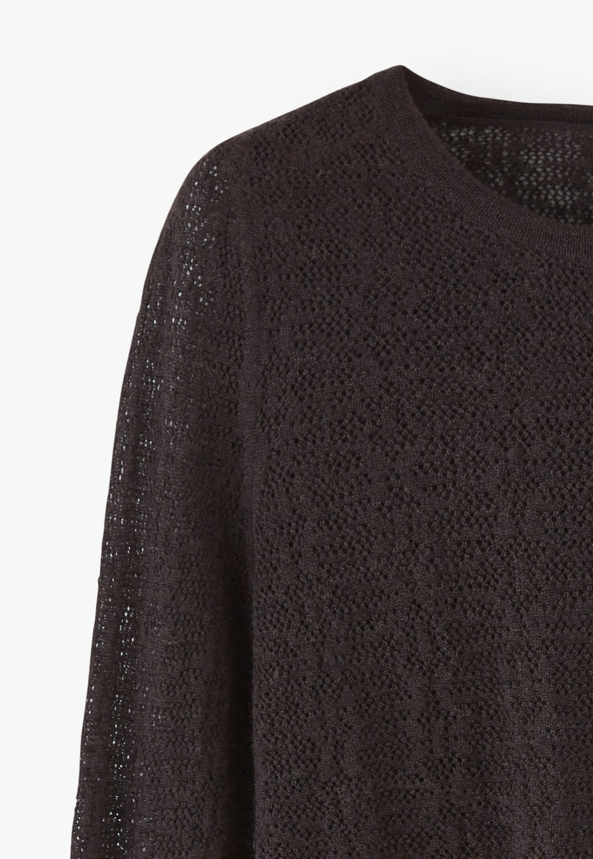 Lace-knit sweater