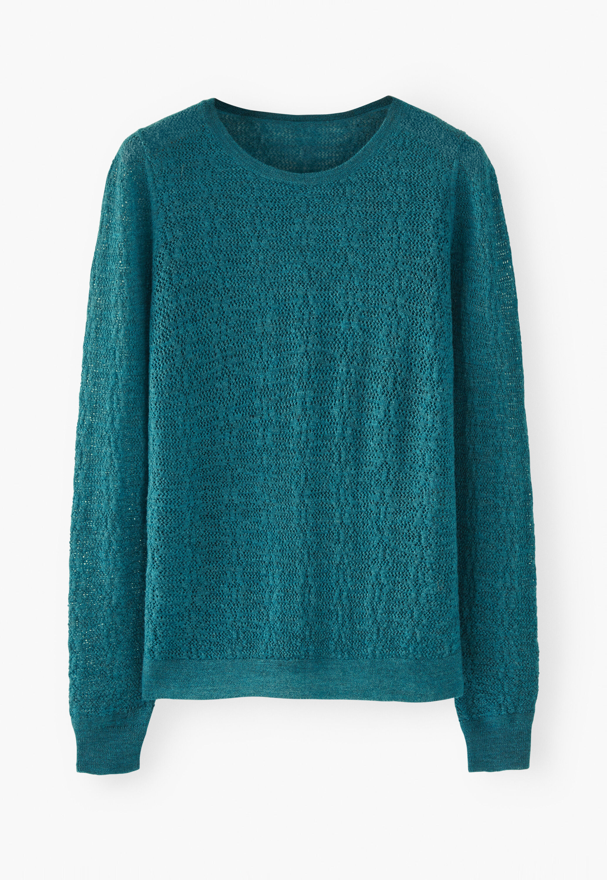 Lace-knit sweater