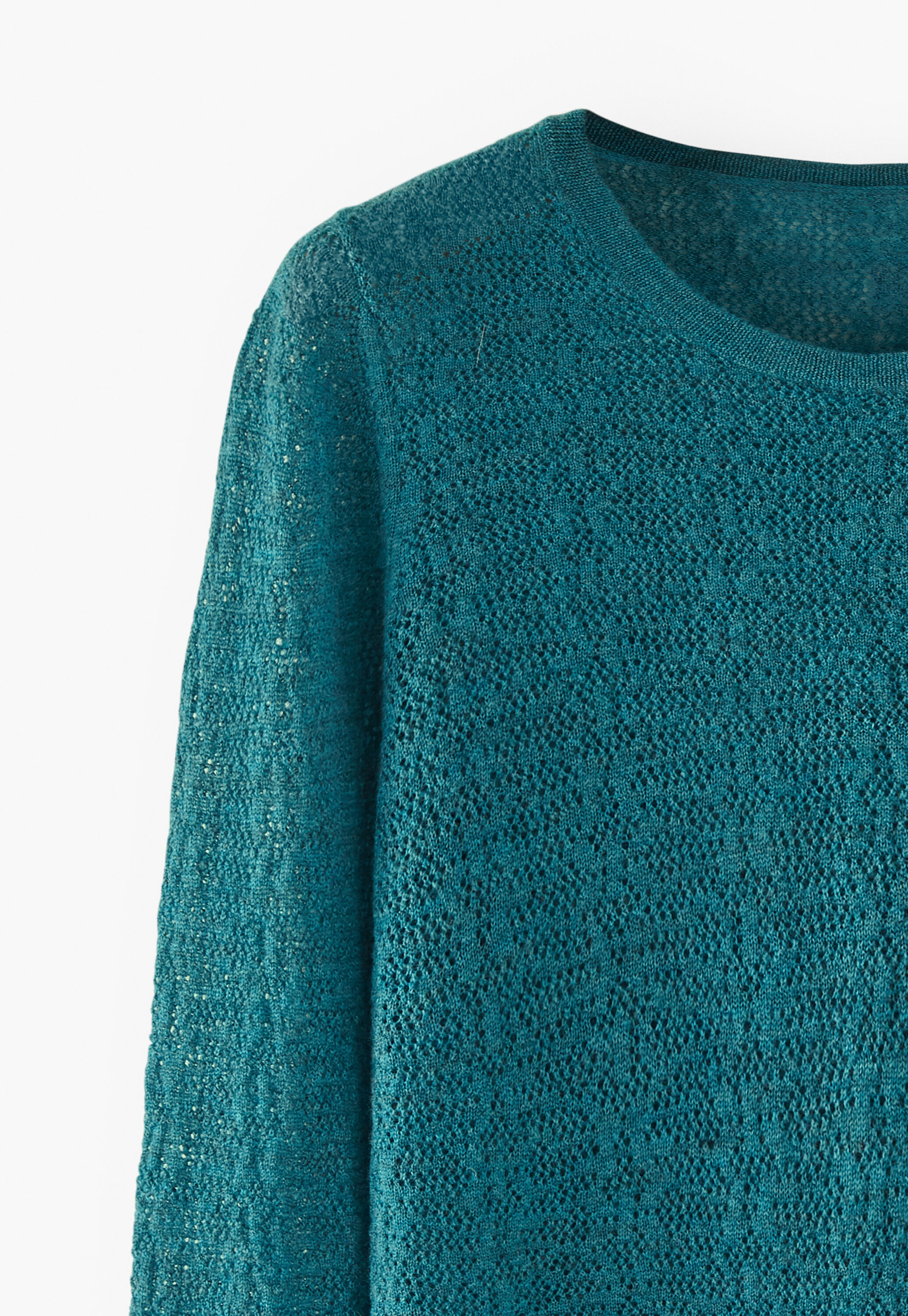 Lace-knit sweater