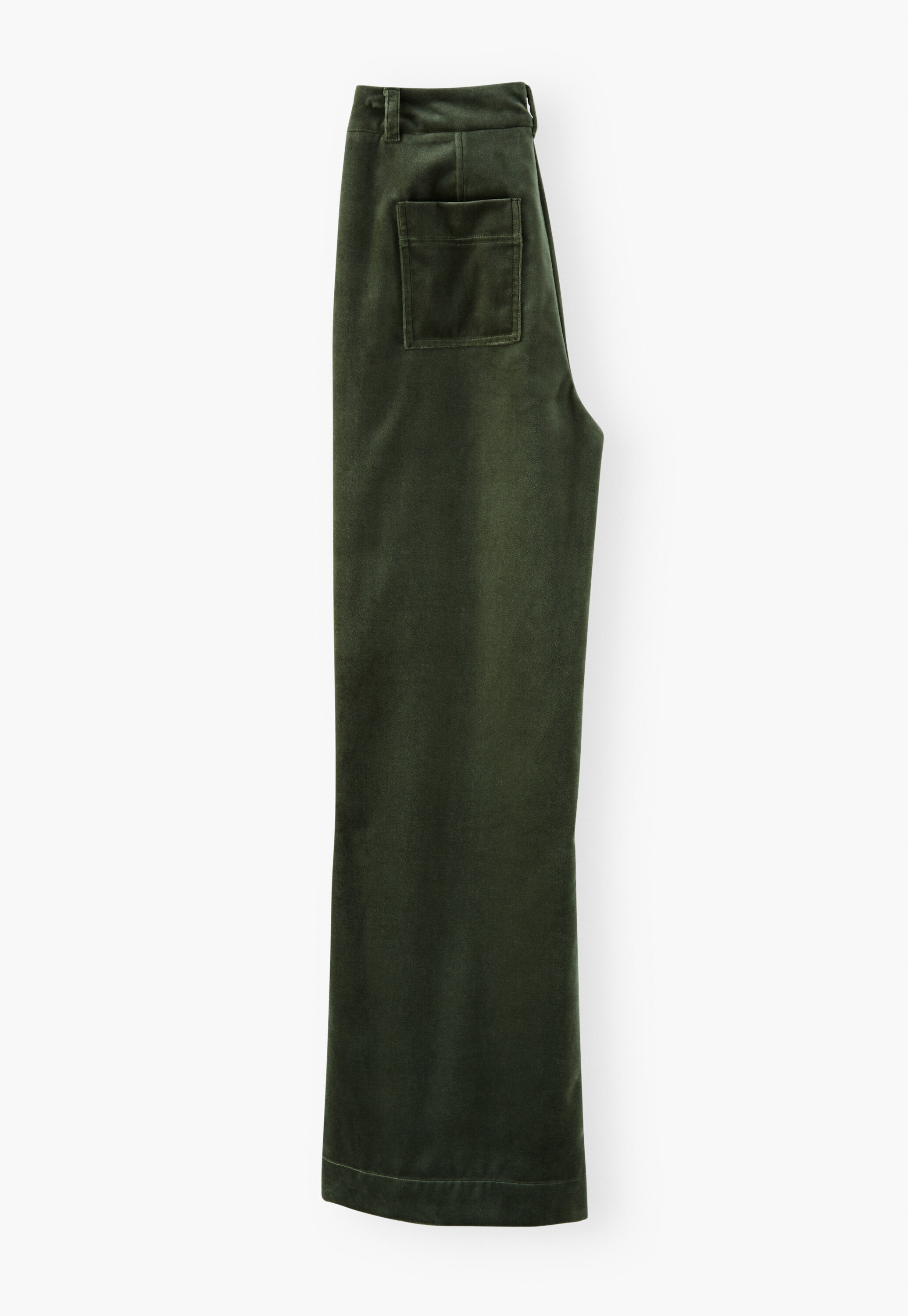 Velvet wide-leg trousers